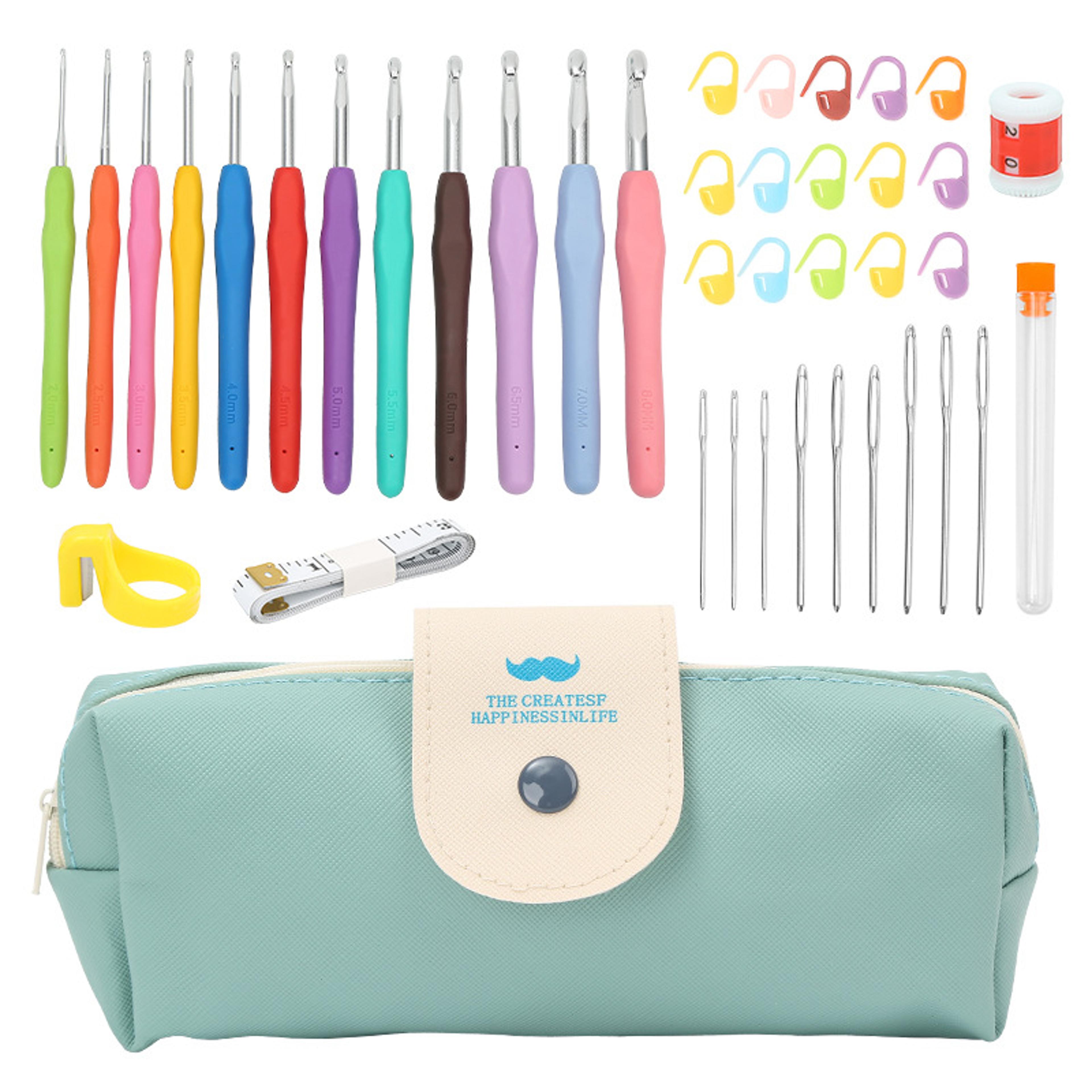 Ergonomic Crochet Hook Set Extra Long Kit With Soft Grip Crochet Needles For Beginners  Pros 0