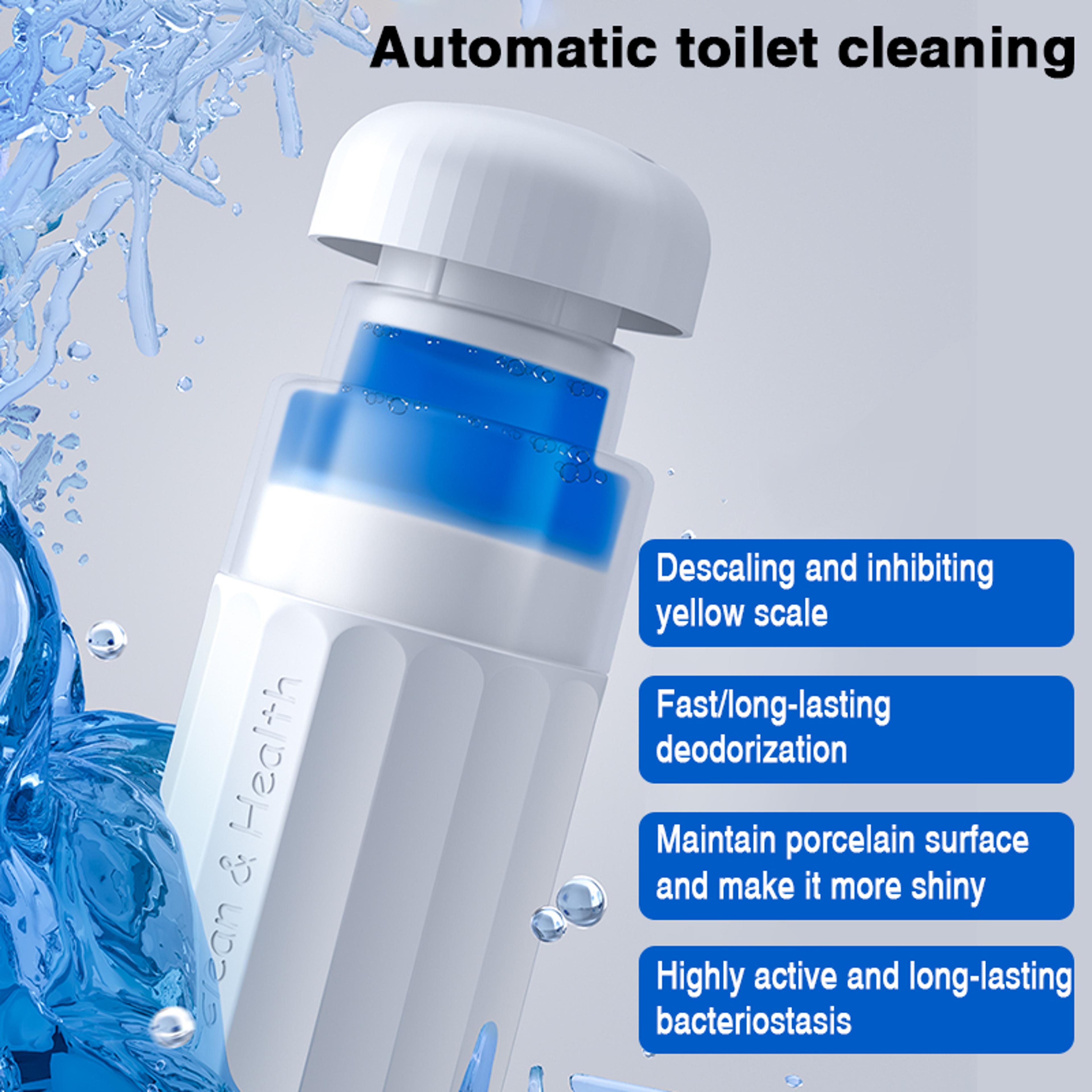 automatic toilet cleaner gel with powerful descaling & long lasting deodorizing formula