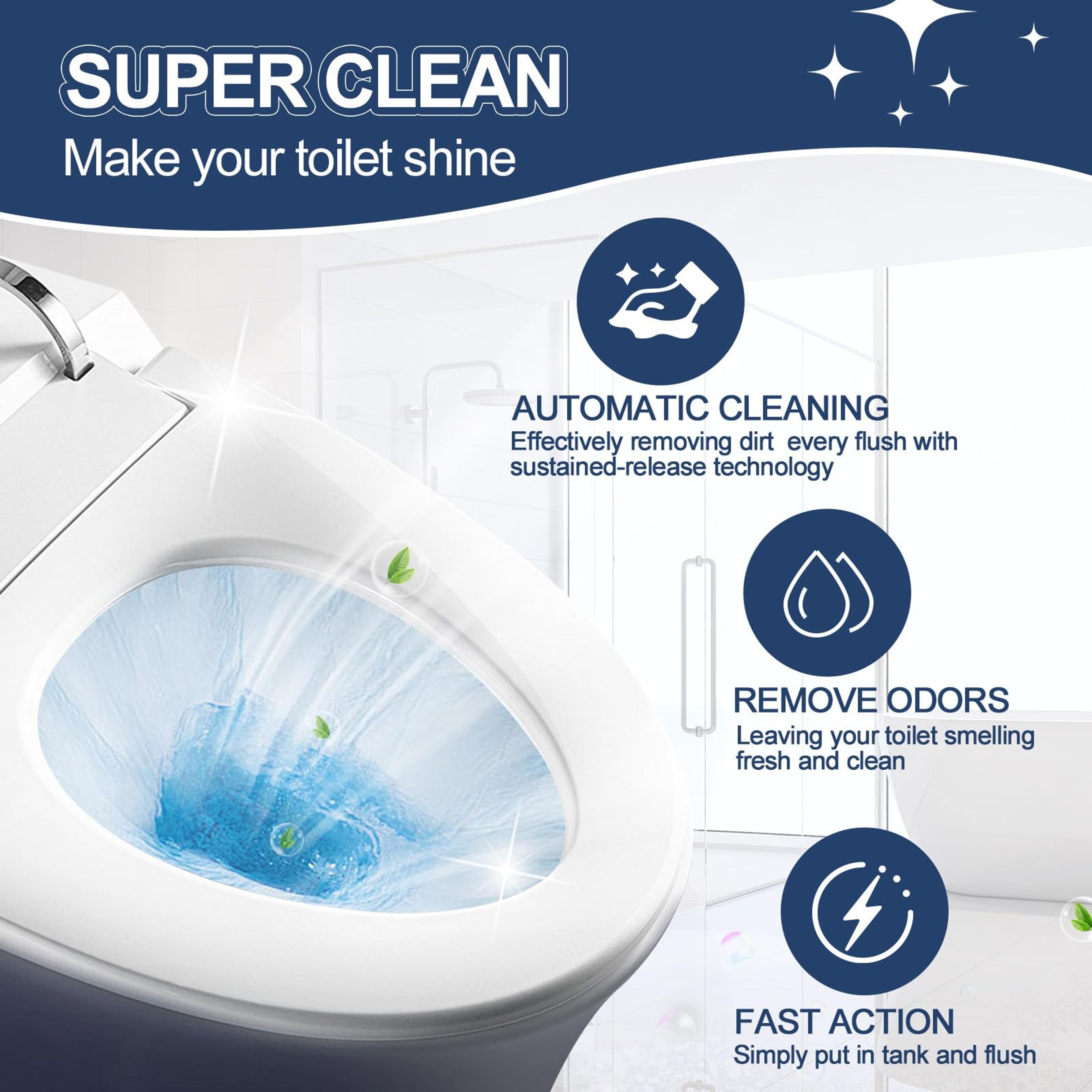 Automatic Blue Toilet Bowl Cleaner Tablets Long Lasting Fresh  Septic Safe Cleaning System 1
