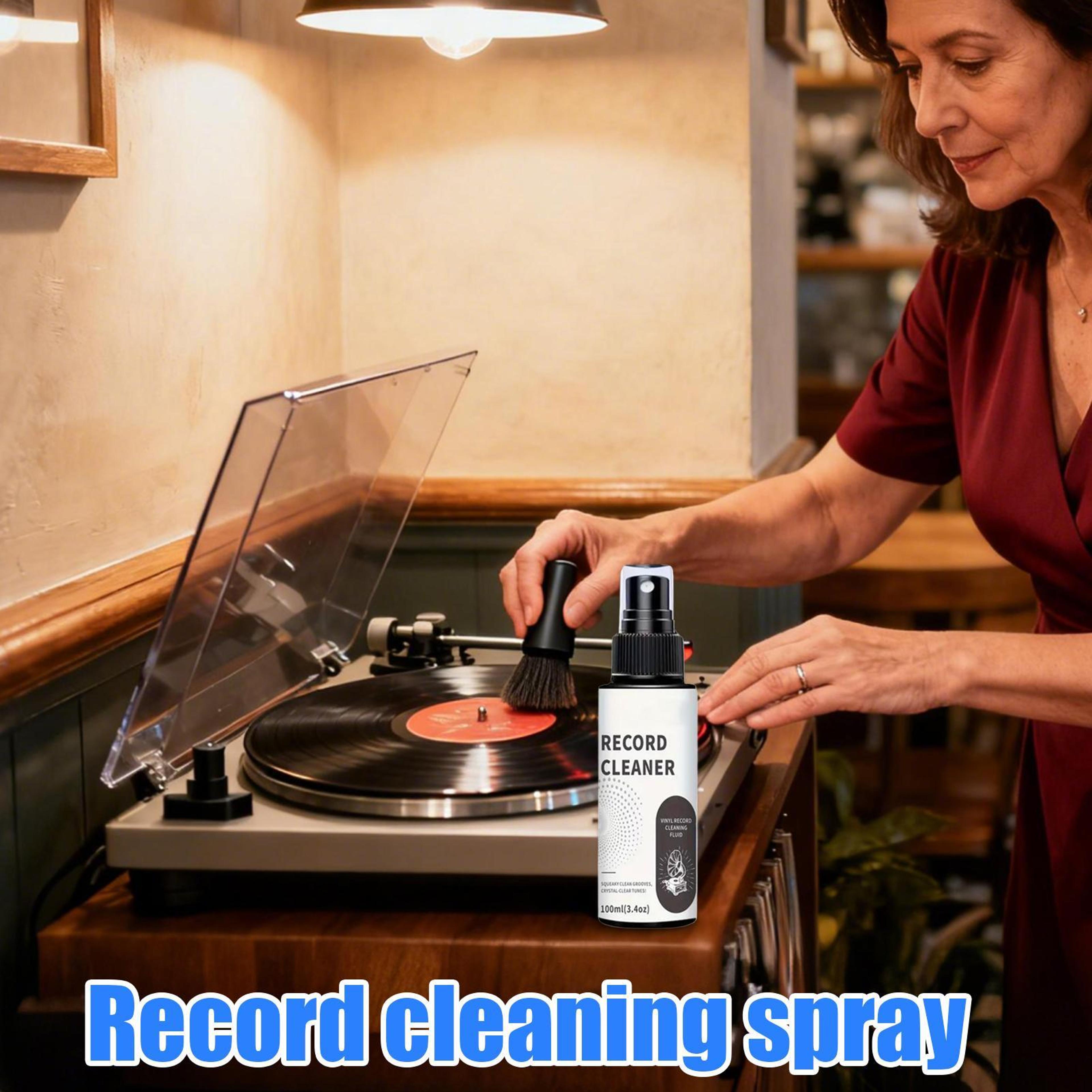 Premium Vinyl Record Cleaning Kit With Spray Solution  Microfiber Cloth For Deep LP Care 2