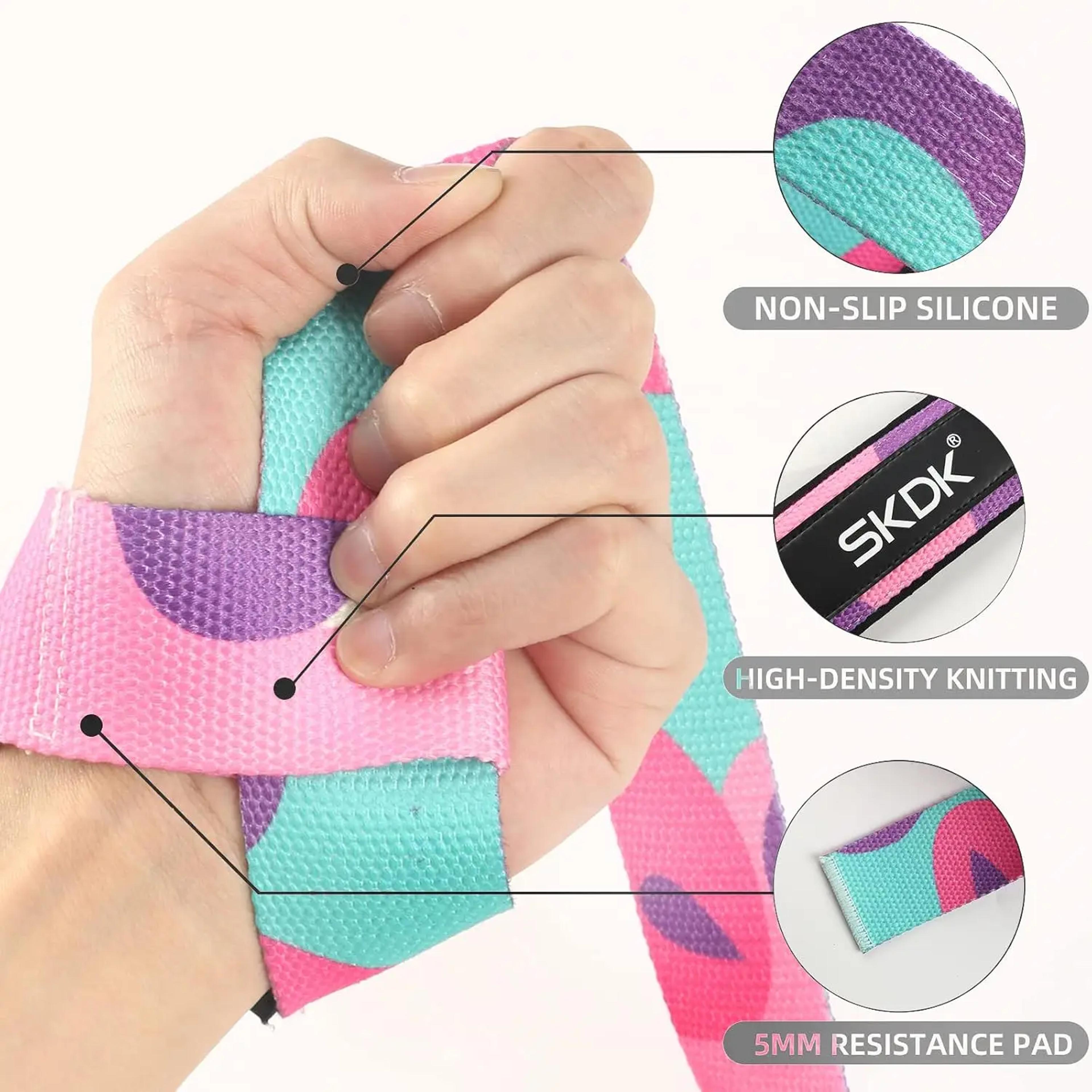 Adjustable Weightlifting Wrist Straps Non Slip Grip Support For Strength Training  Gym Lifting 1