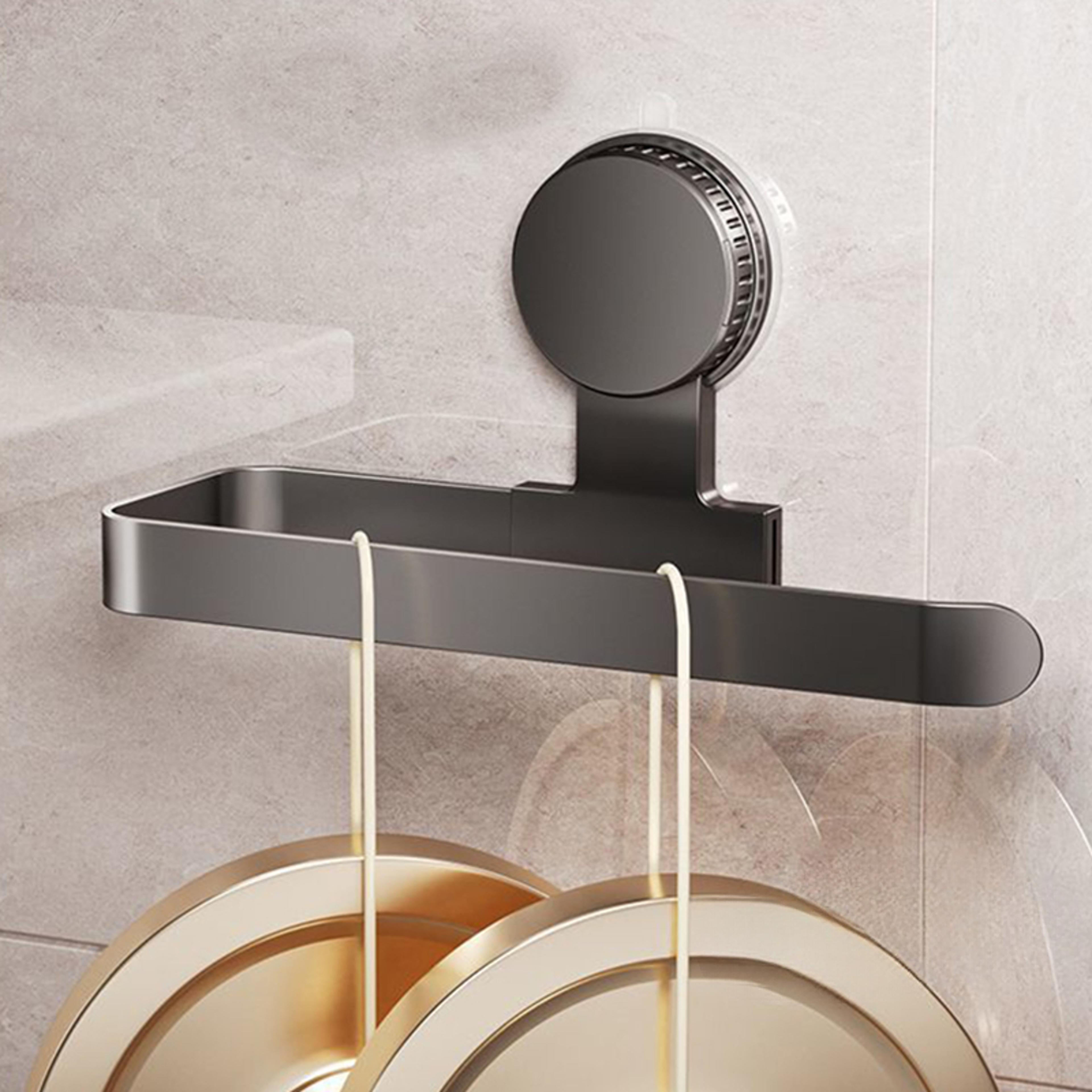 no drill wall mounted paper towel holder and kitchen storage rack