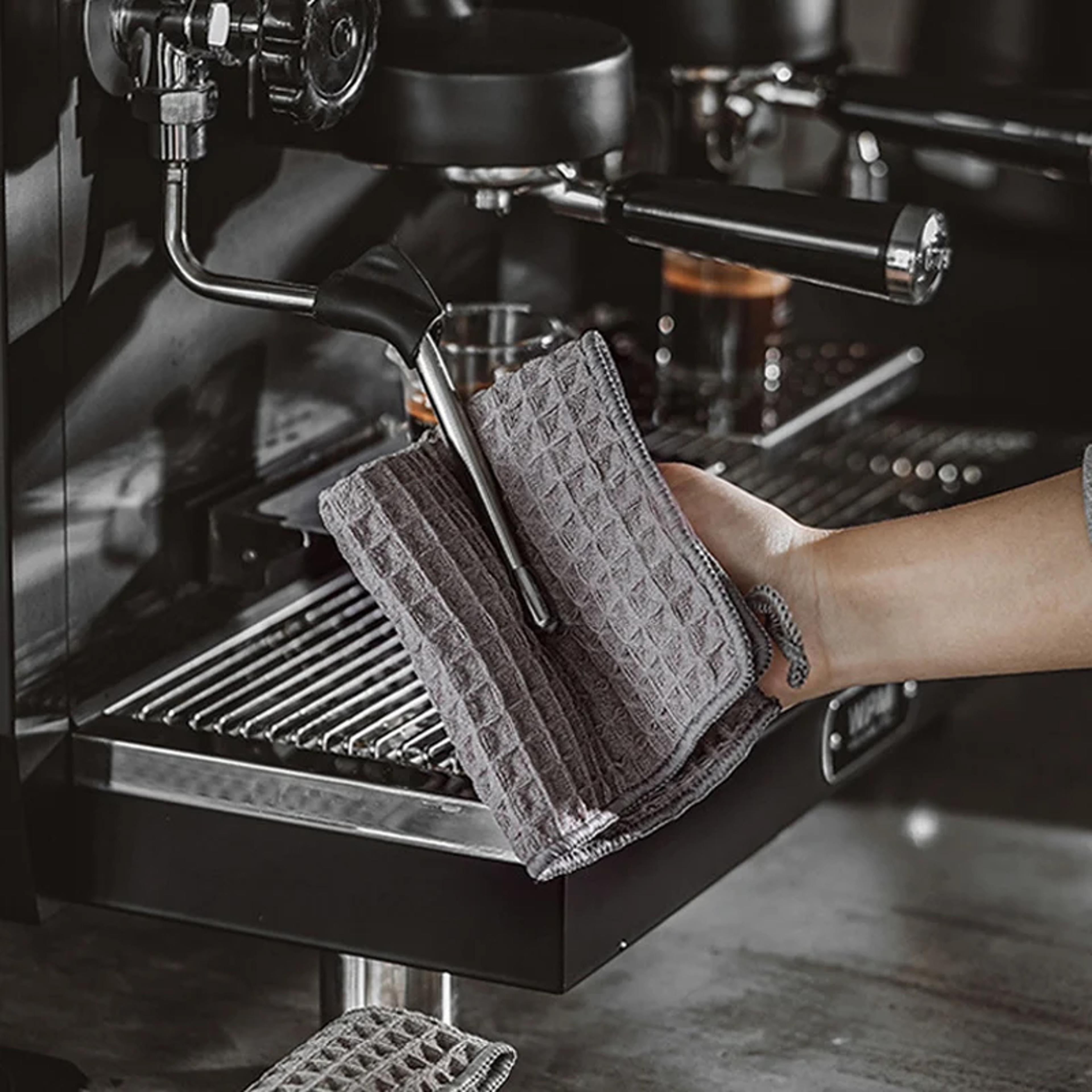 premium barista towel for coffee machine cleaning and spill control