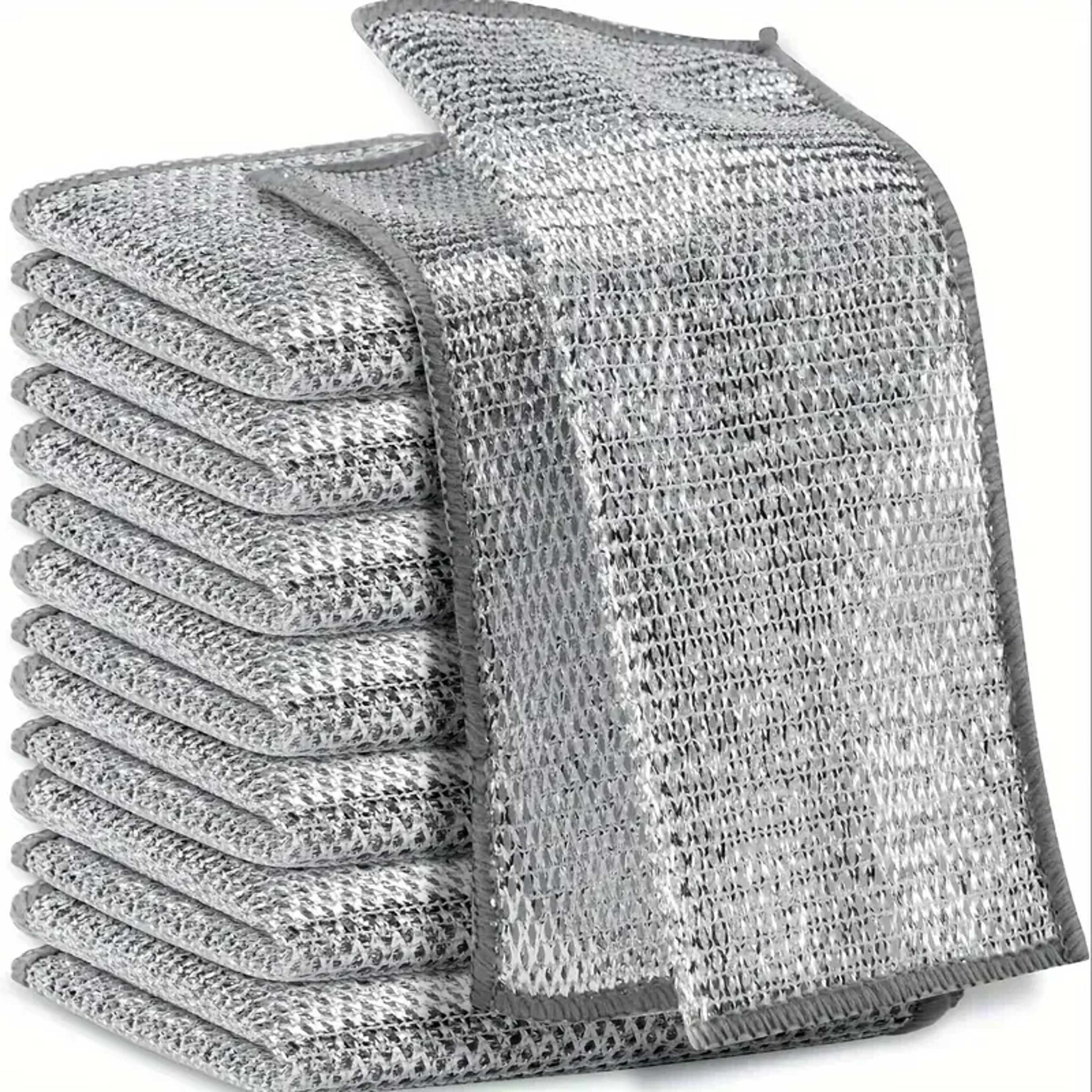SilverSpark Microfiber Scrub Dishcloth For Kitchen Cleaning 0