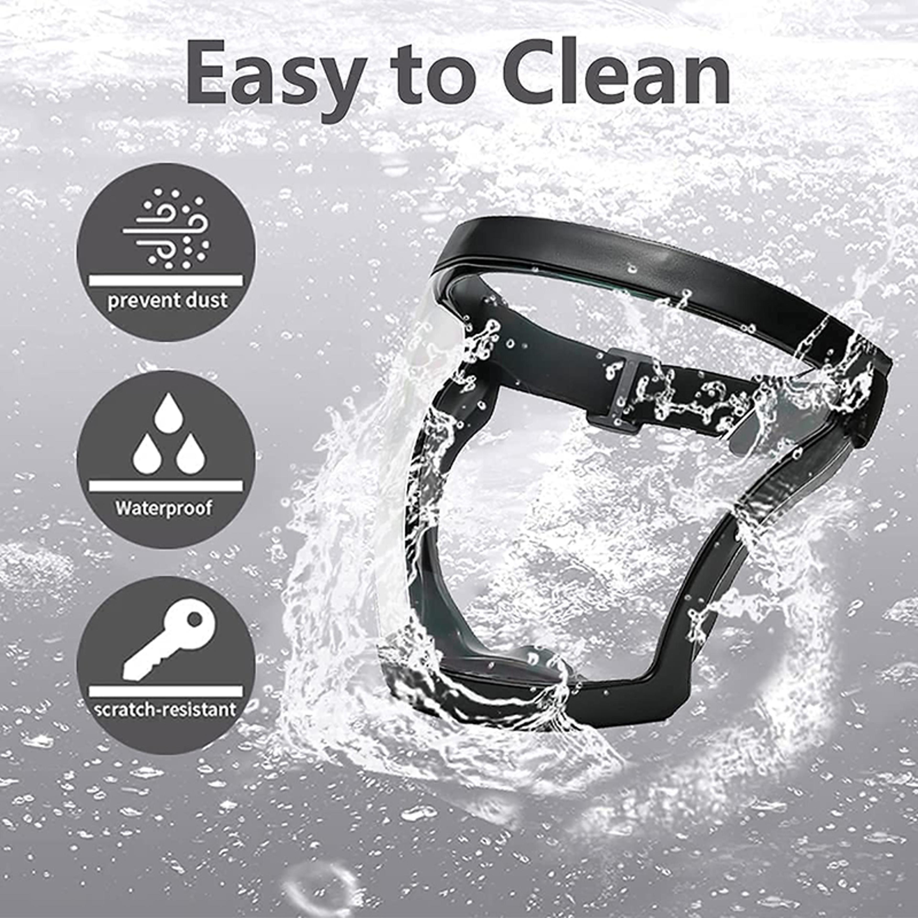 ClearGuard Full Face Shield Safety Glasses For Dust Wind  Splash Protection 5