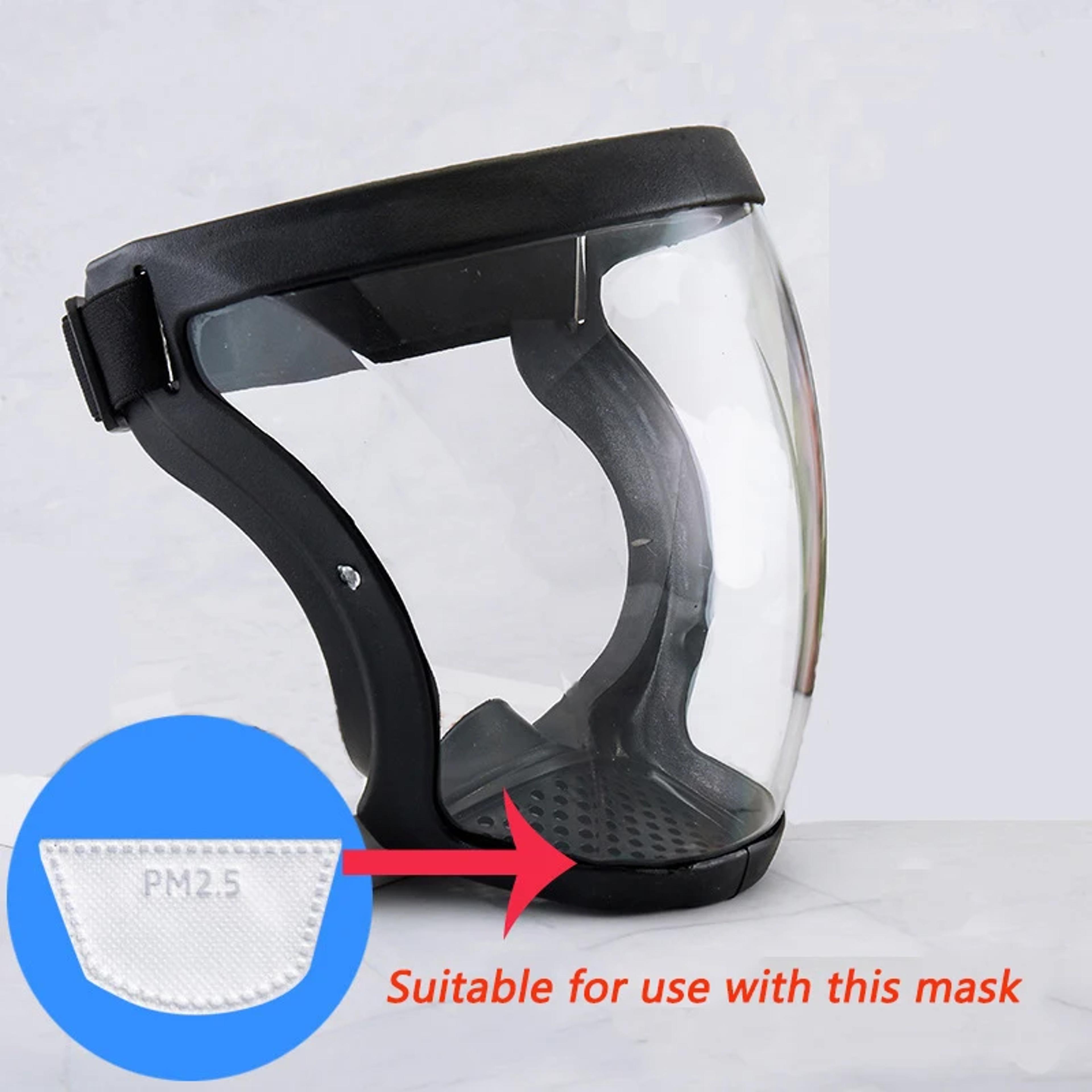 ClearGuard Full Face Protective Shield Mask With Filters And Anti Fog Safety Visor 1