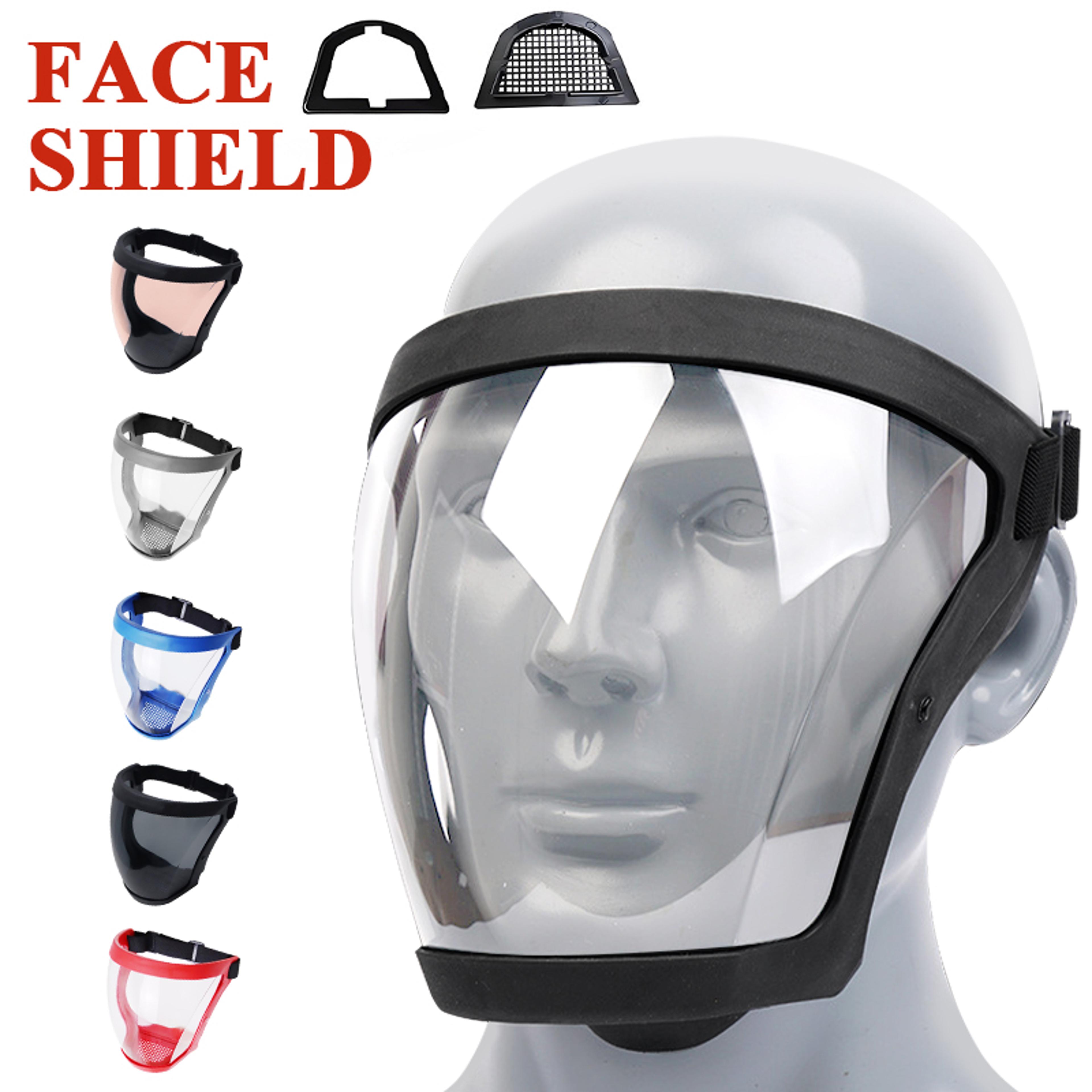 clearguard full face shield mask anti fog reusable splash protection