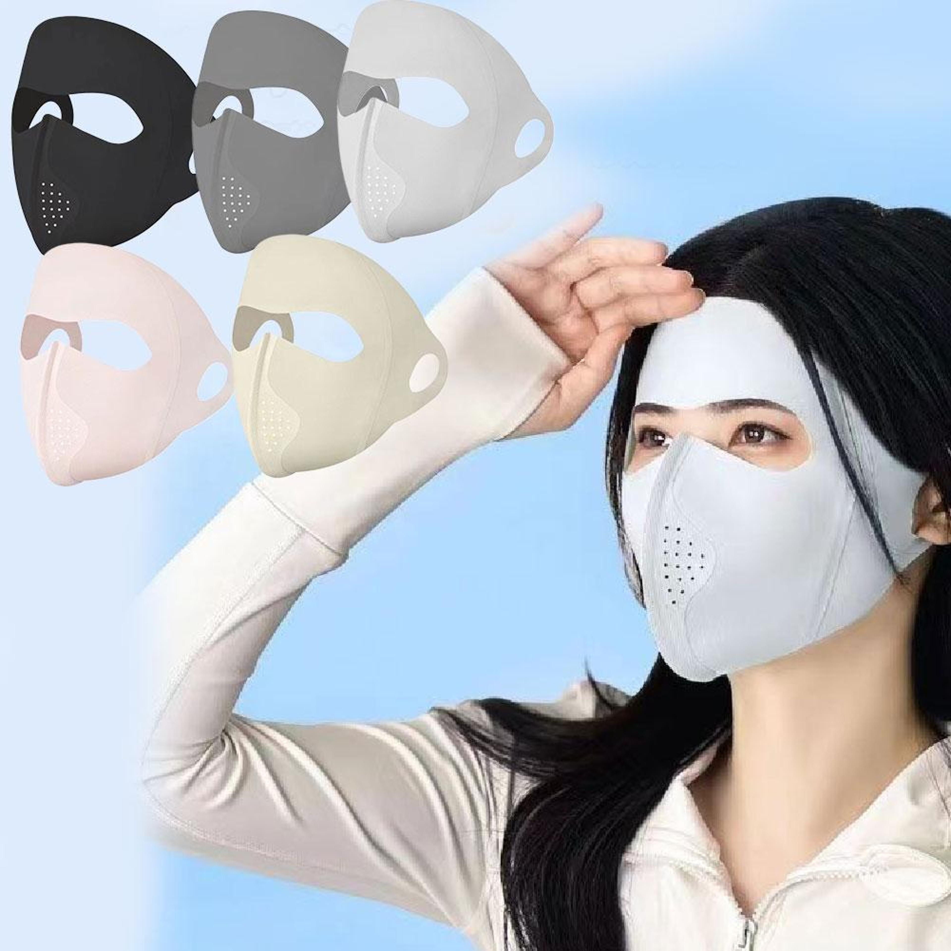 ice silk uv protection face mask for cycling, running & outdoor summer sports
