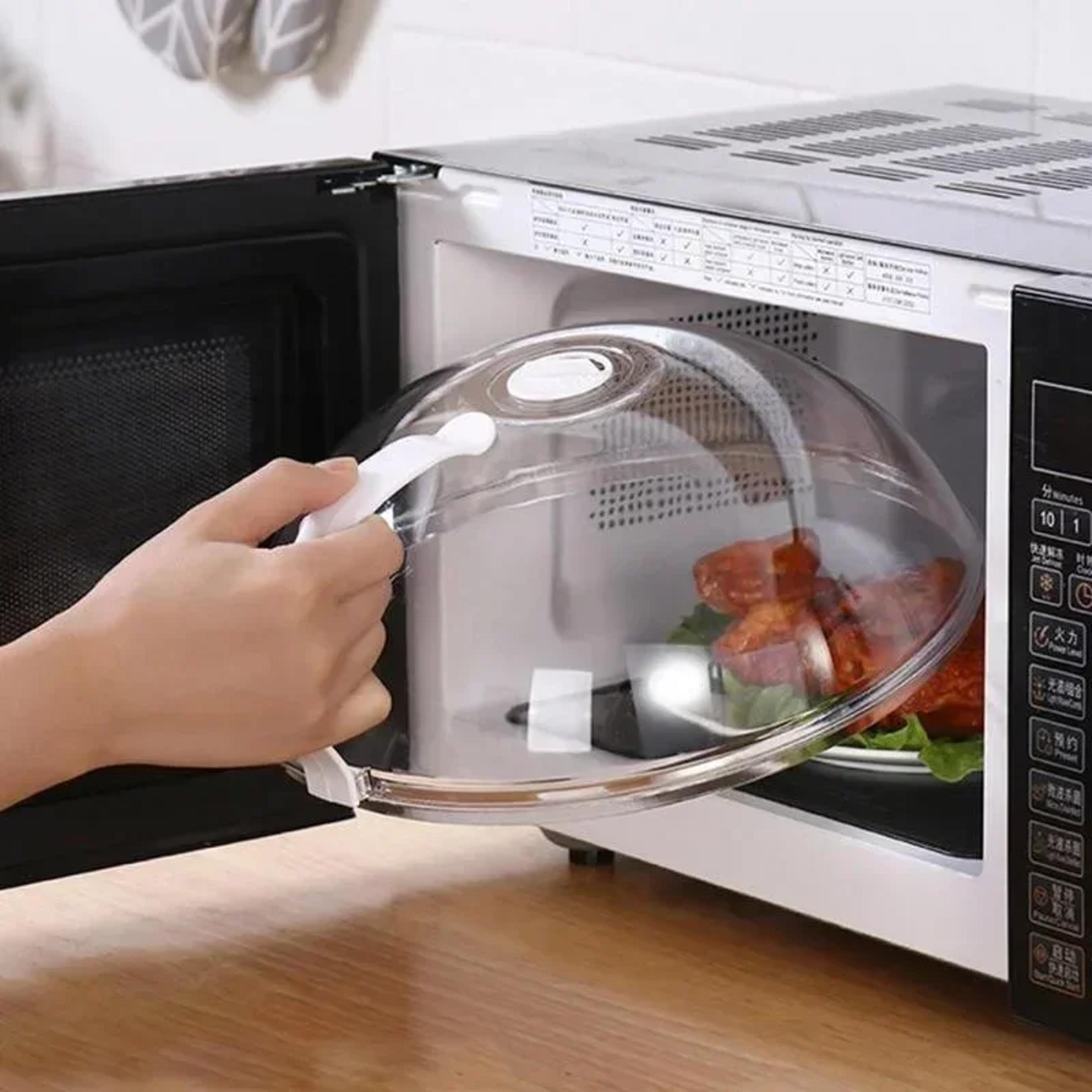 freshguard microwave splatter cover with steam vents and airtight food shield