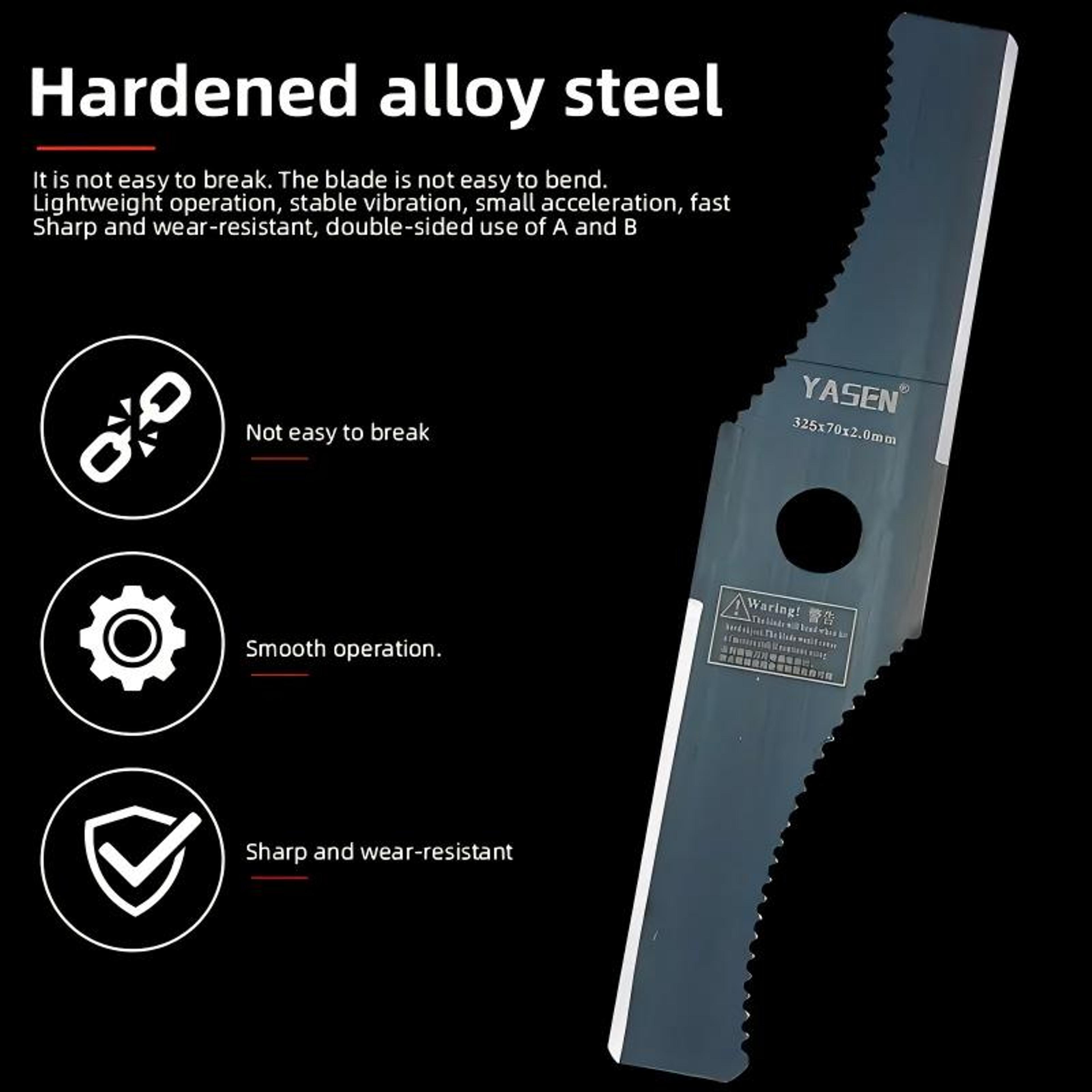 shaped brush cutter blade for lawn trimmer and heavy duty weed removal