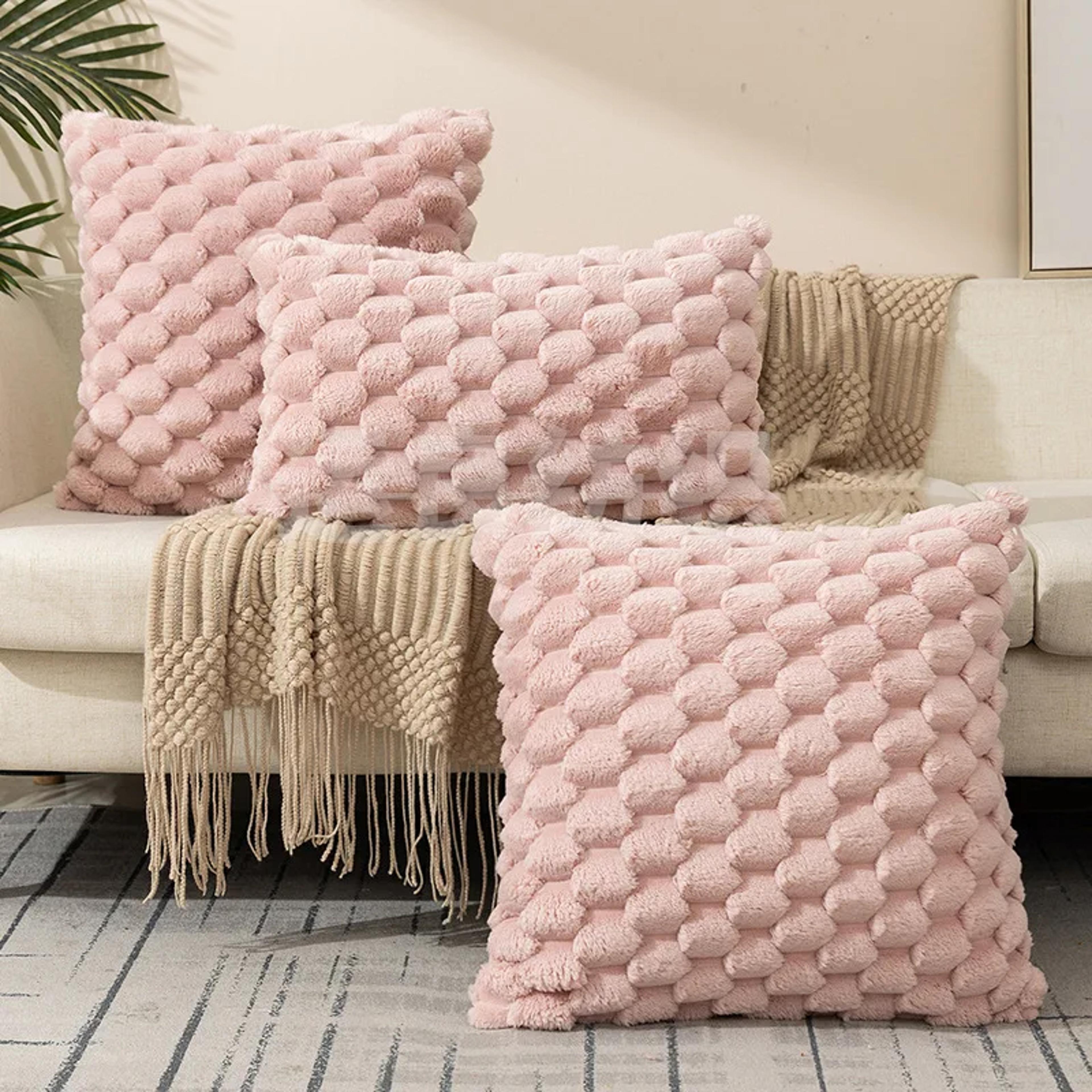 snowflake velvet throw pillow cover for sofa & living room decor