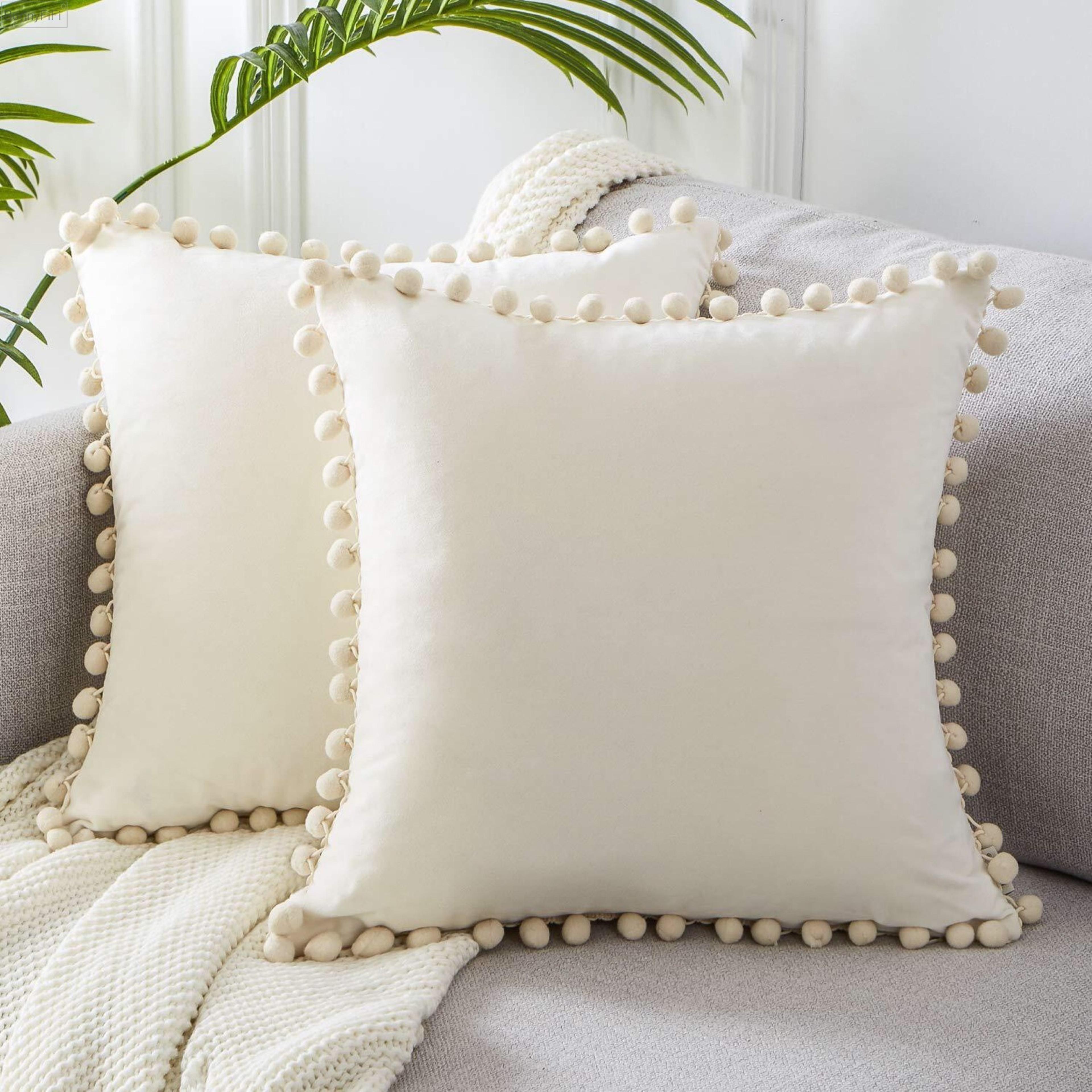 luxury velvet throw pillow cover for sofa & bed decor cushion case