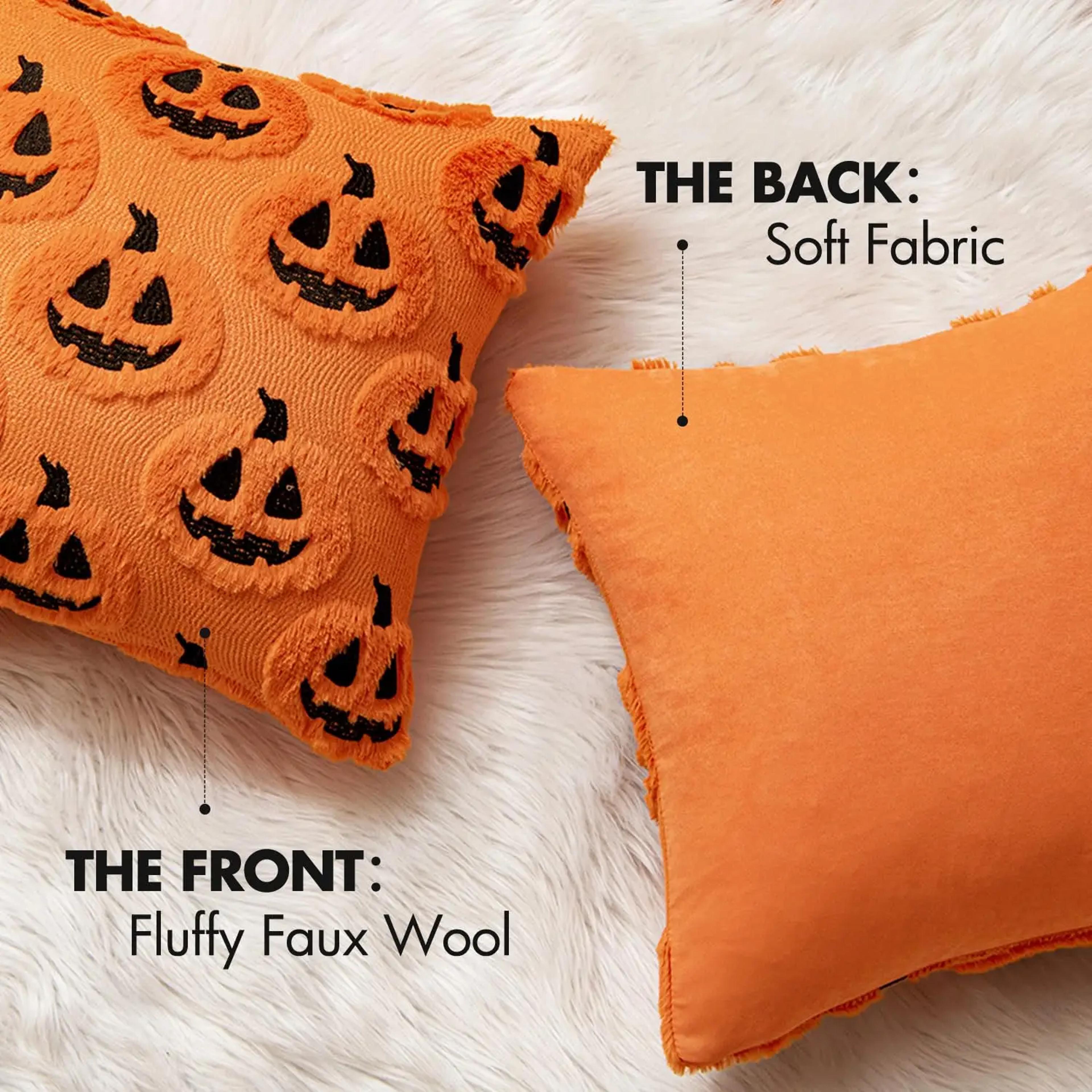 Cozy Pumpkin Plush Pillow Covers For Fall Sofa Decor 2
