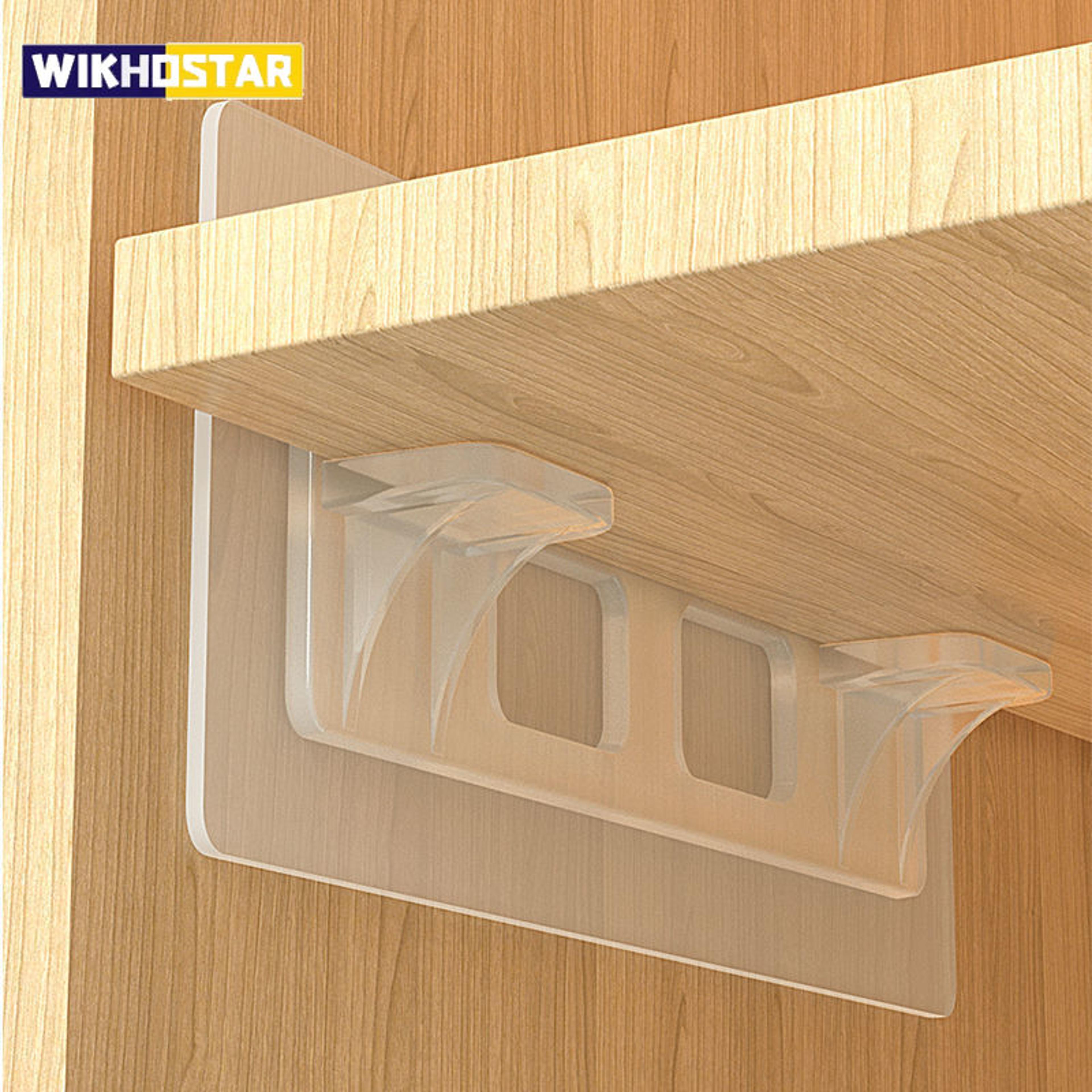 spacesaver adhesive shelf support clips for cabinets and closet shelves