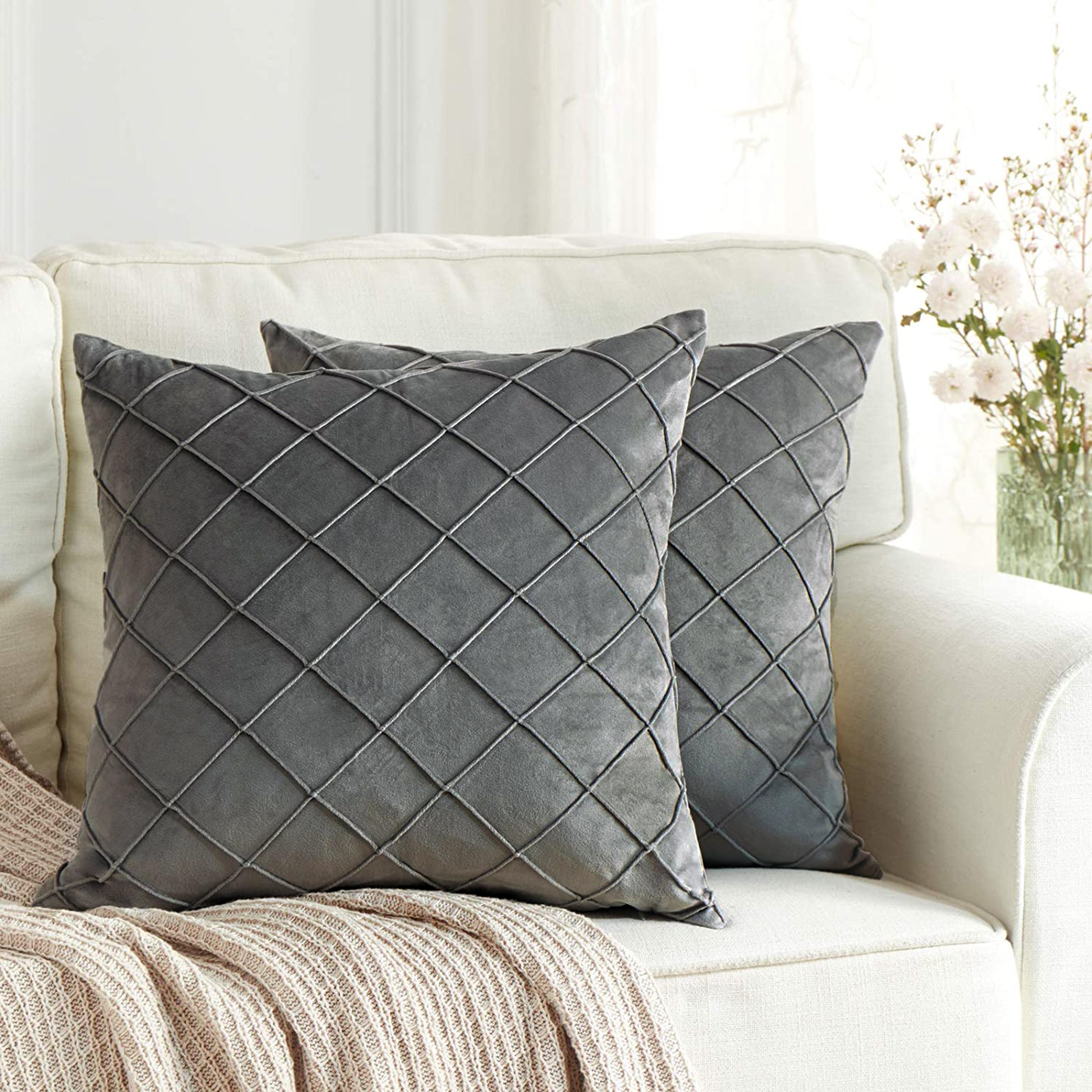 nordic velvet plaid cushion cover for sofa and modern home decor