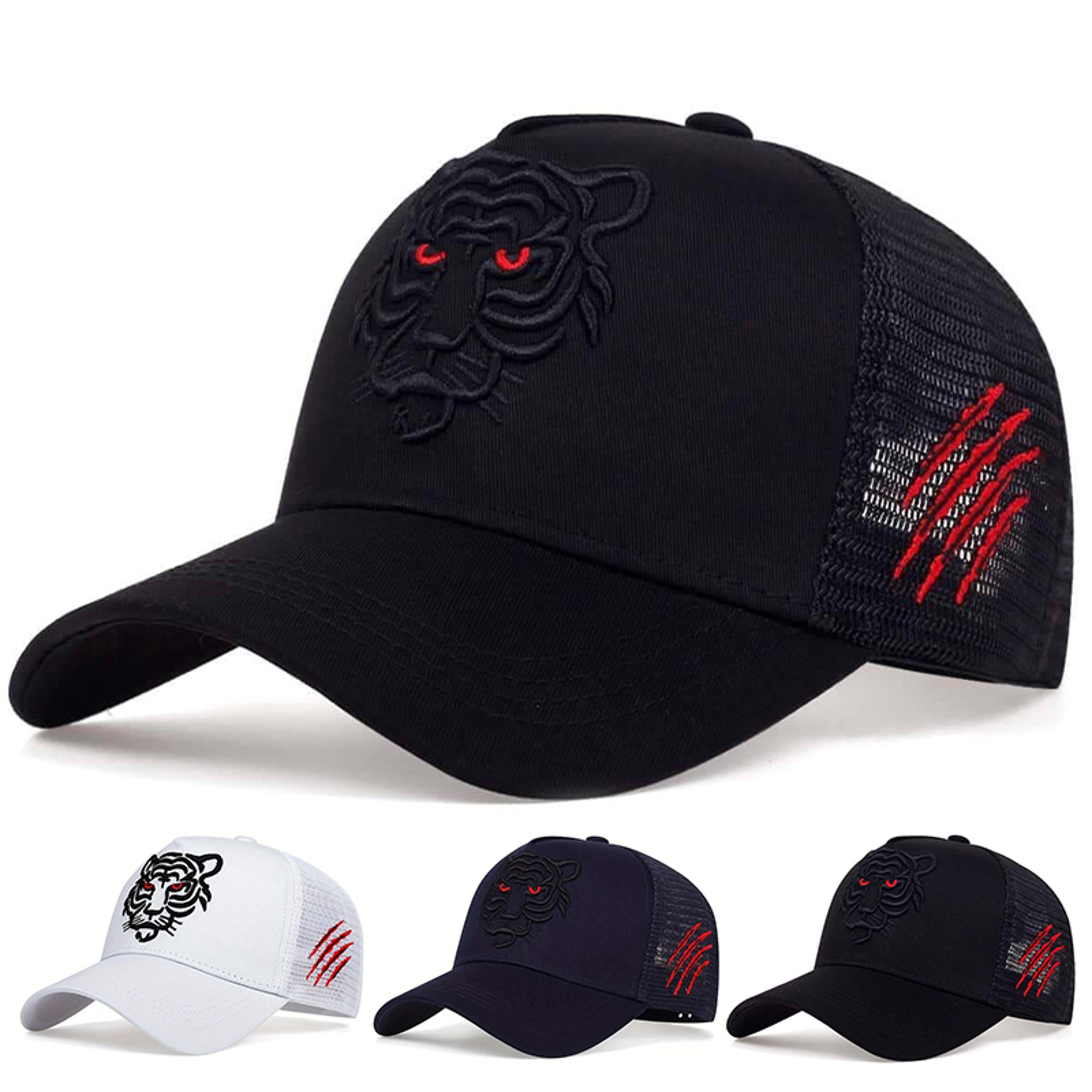premium tiger baseball cap adjustable embroidered unisex outdoor hat