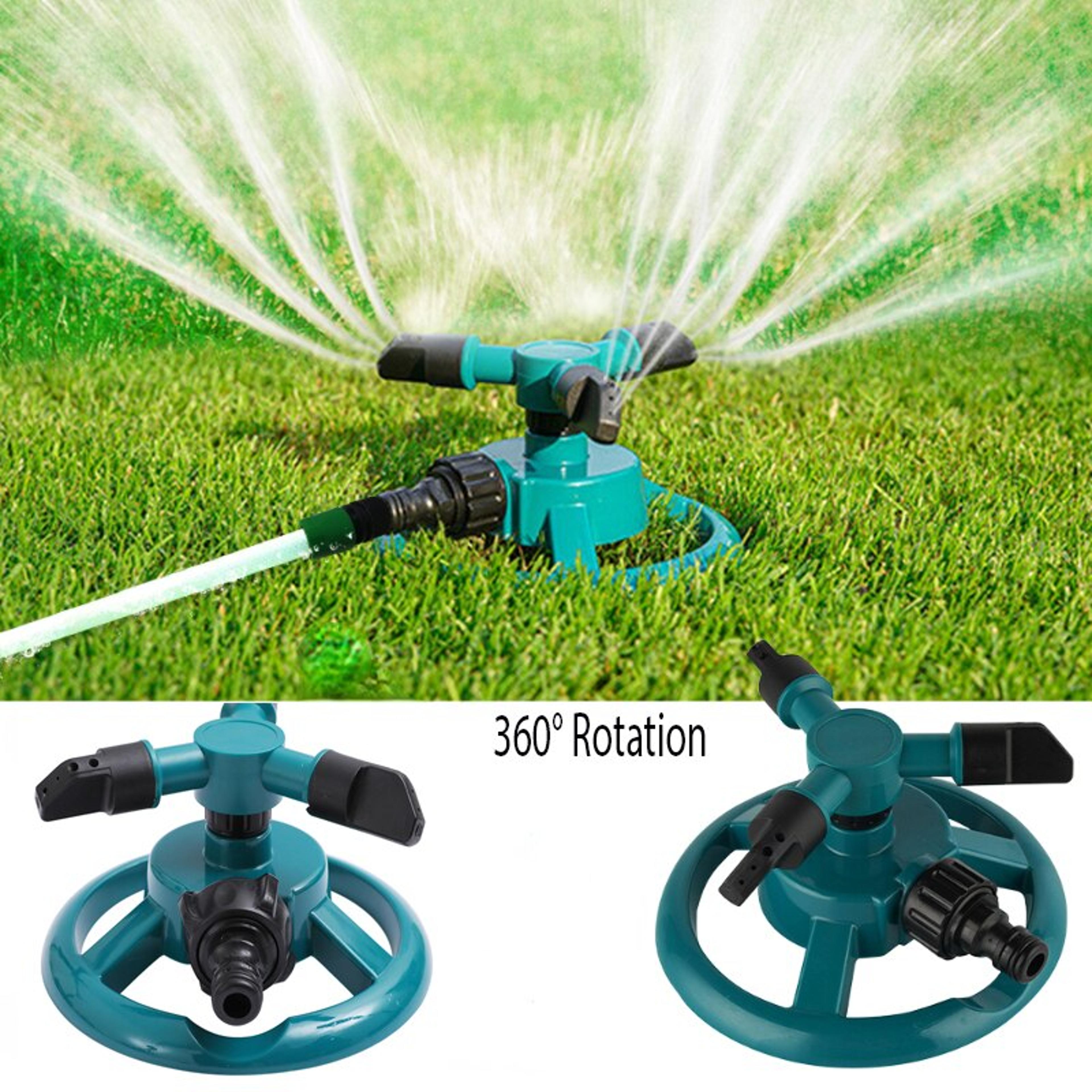 aquastream automatic rotating lawn sprinkler and garden water spray nozzle