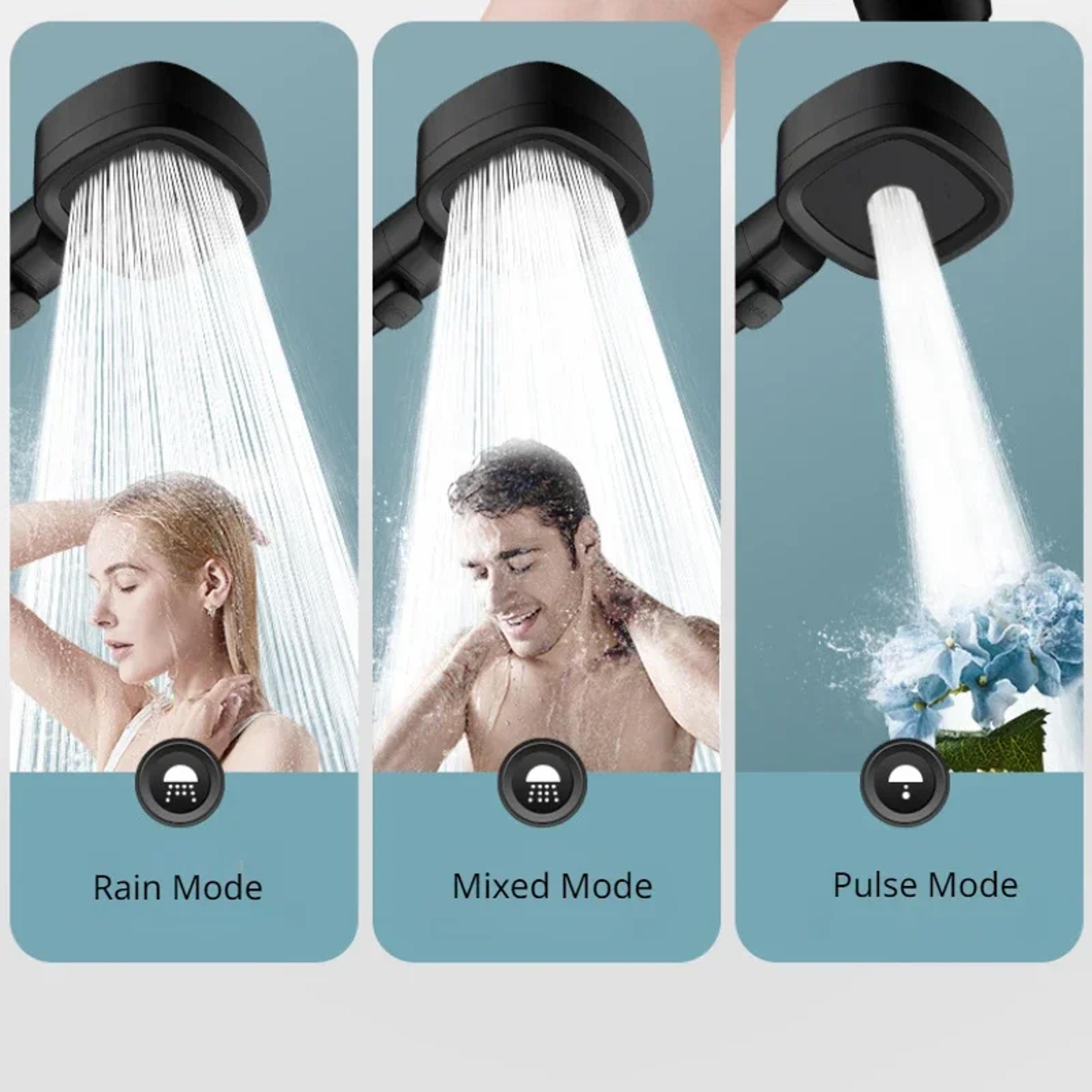 Premium Adjustable Mode High Pressure Water Saving Shower Head With One Key Stop 1