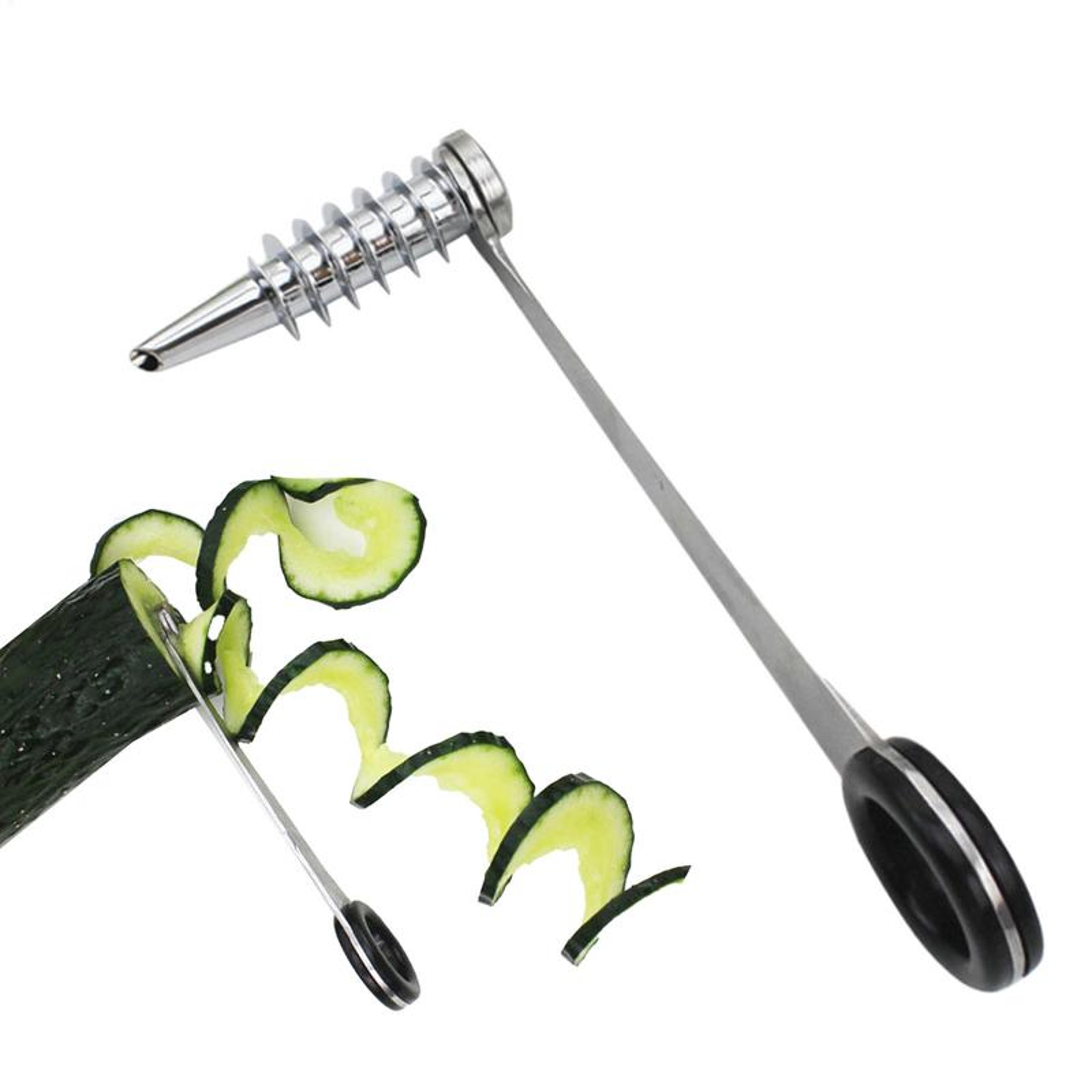 vegetable spiral slicer stainless steel spiralizer for cucumbers, carrots & potatoes