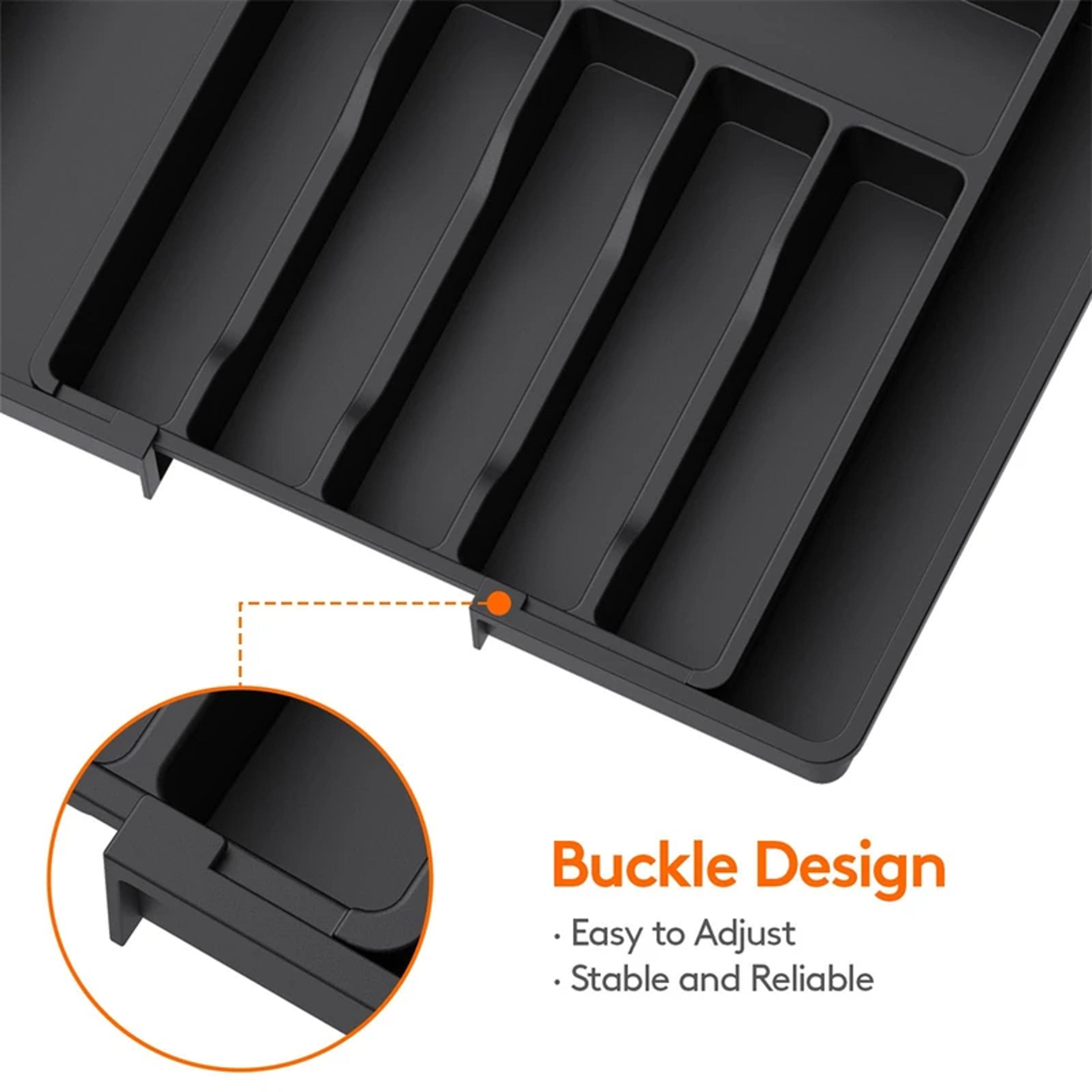 Expandable Silverware Drawer Organizer Adjustable Utensil Tray For Kitchen Cutlery Storage 5