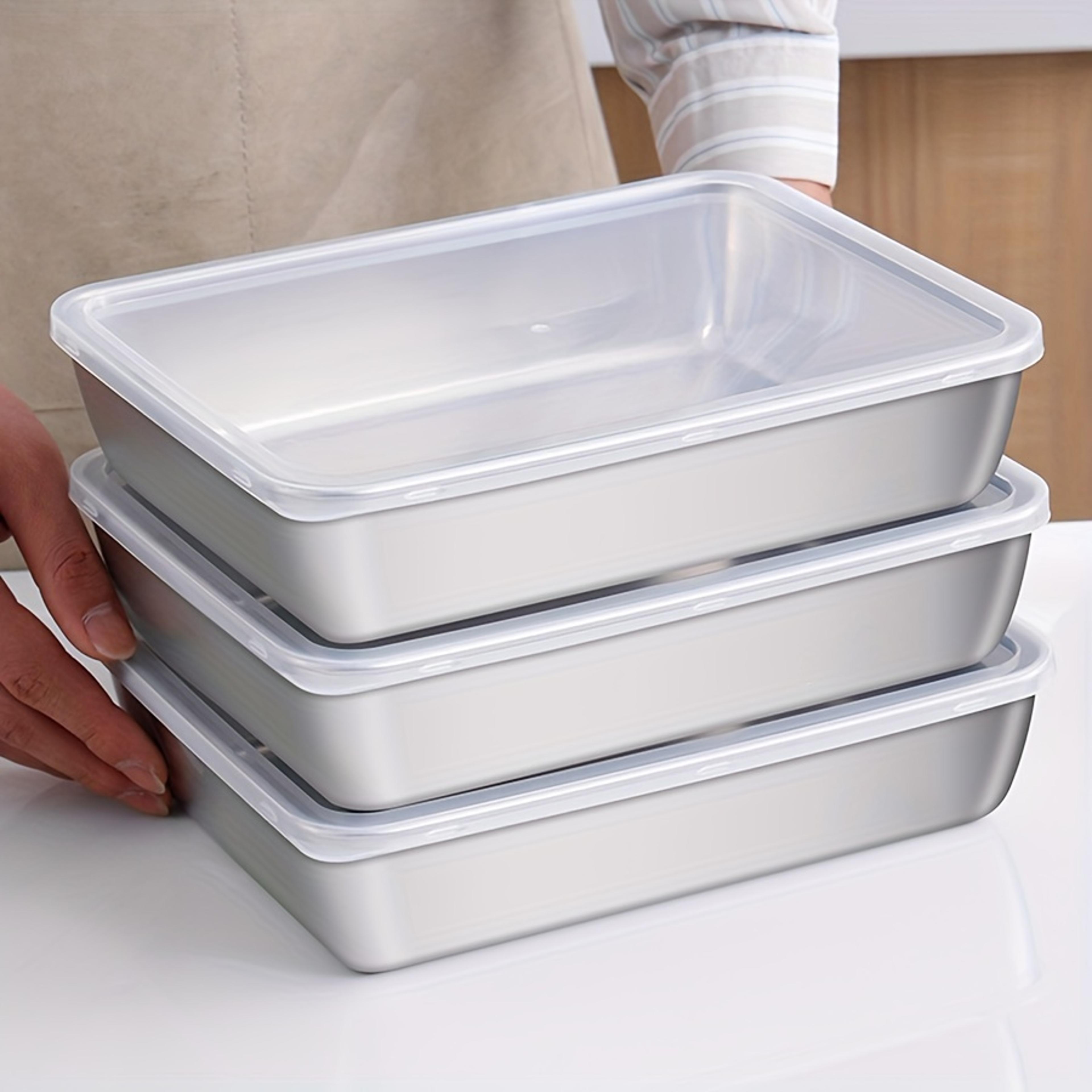 freshlock stainless steel food storage container set for pantry & kitchen organization