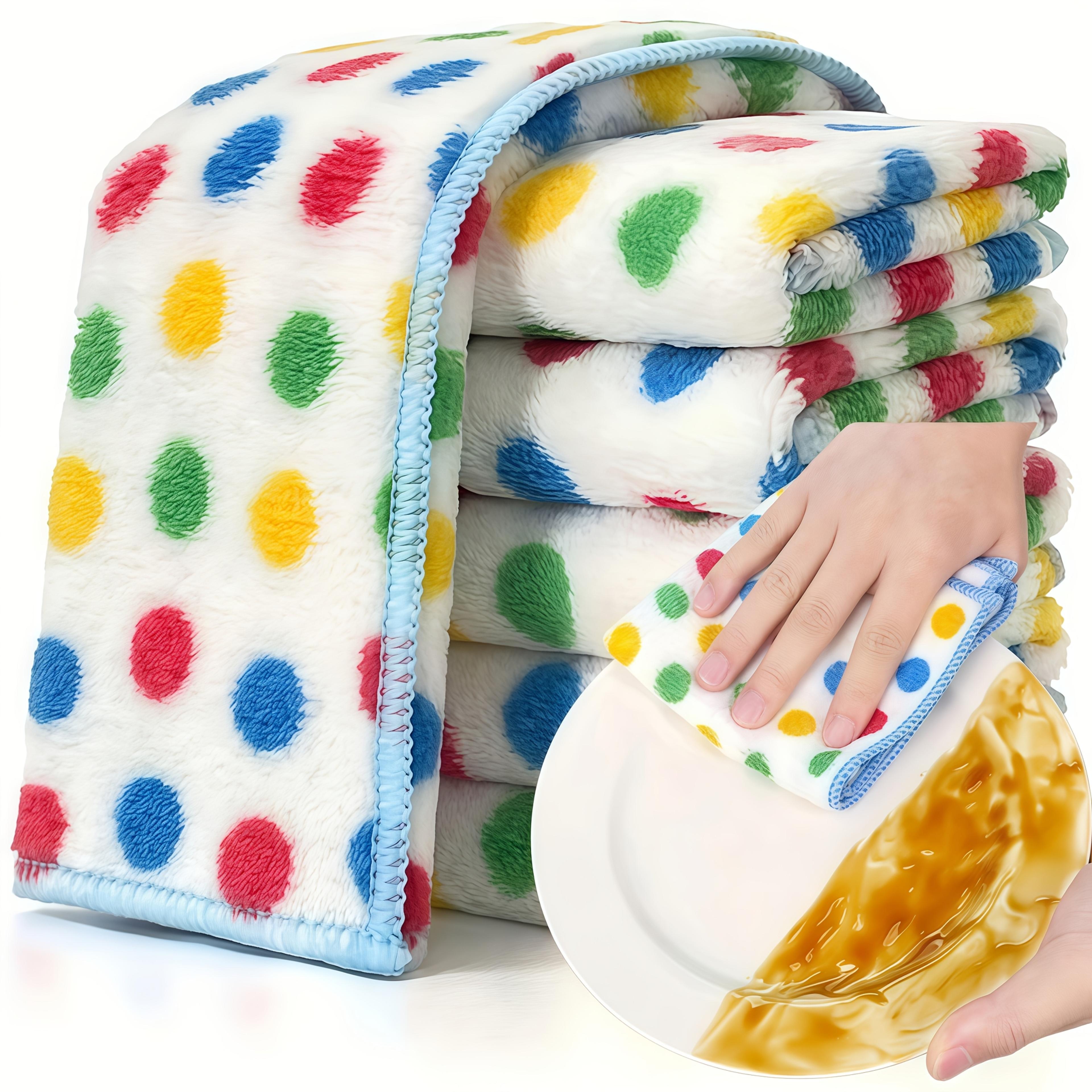Colorful Microfiber Cleaning Cloth Set  Ultra Absorbent Quick Dry Hand  Kitchen Towels 0