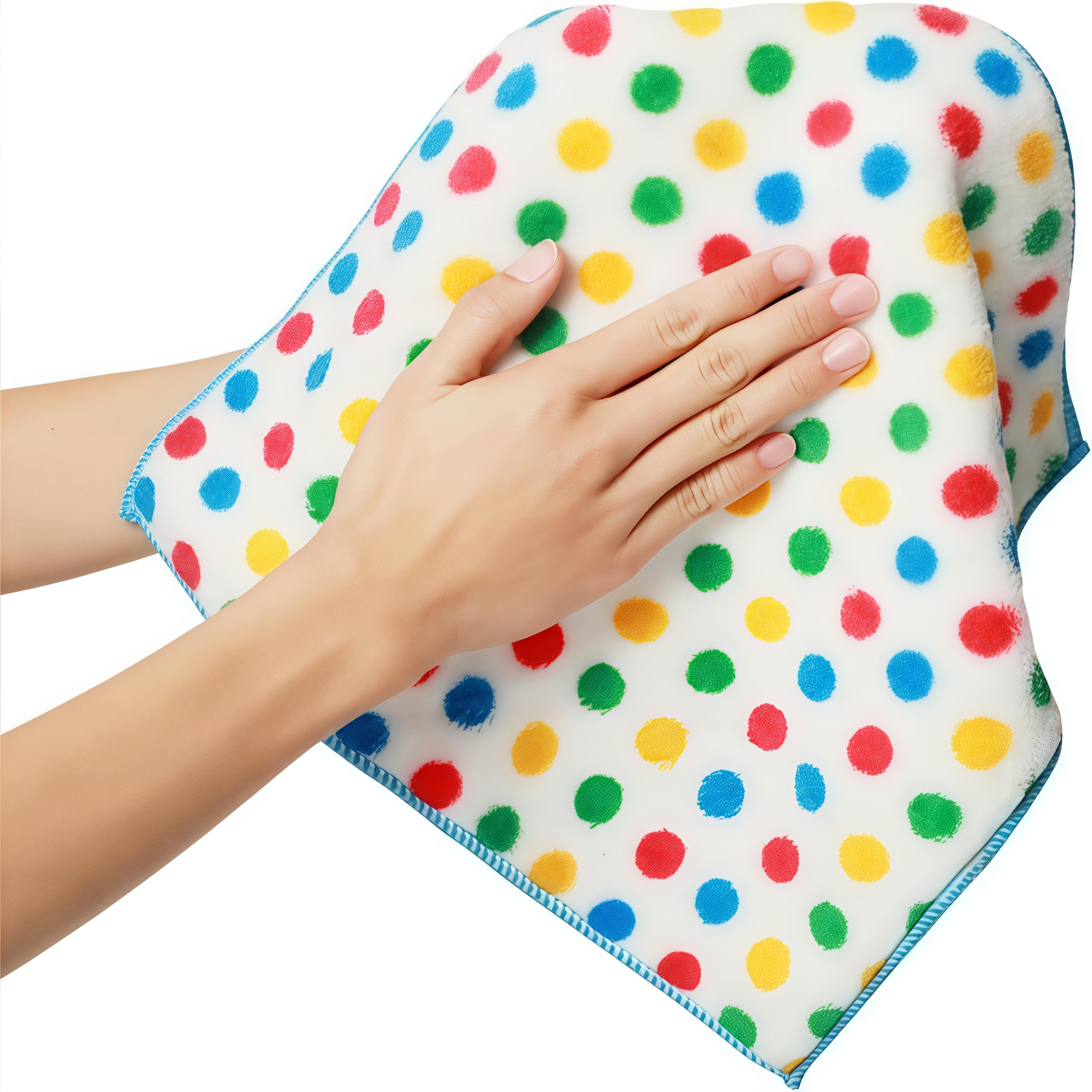 Colorful Microfiber Cleaning Cloth Set  Ultra Absorbent Quick Dry Hand  Kitchen Towels 1