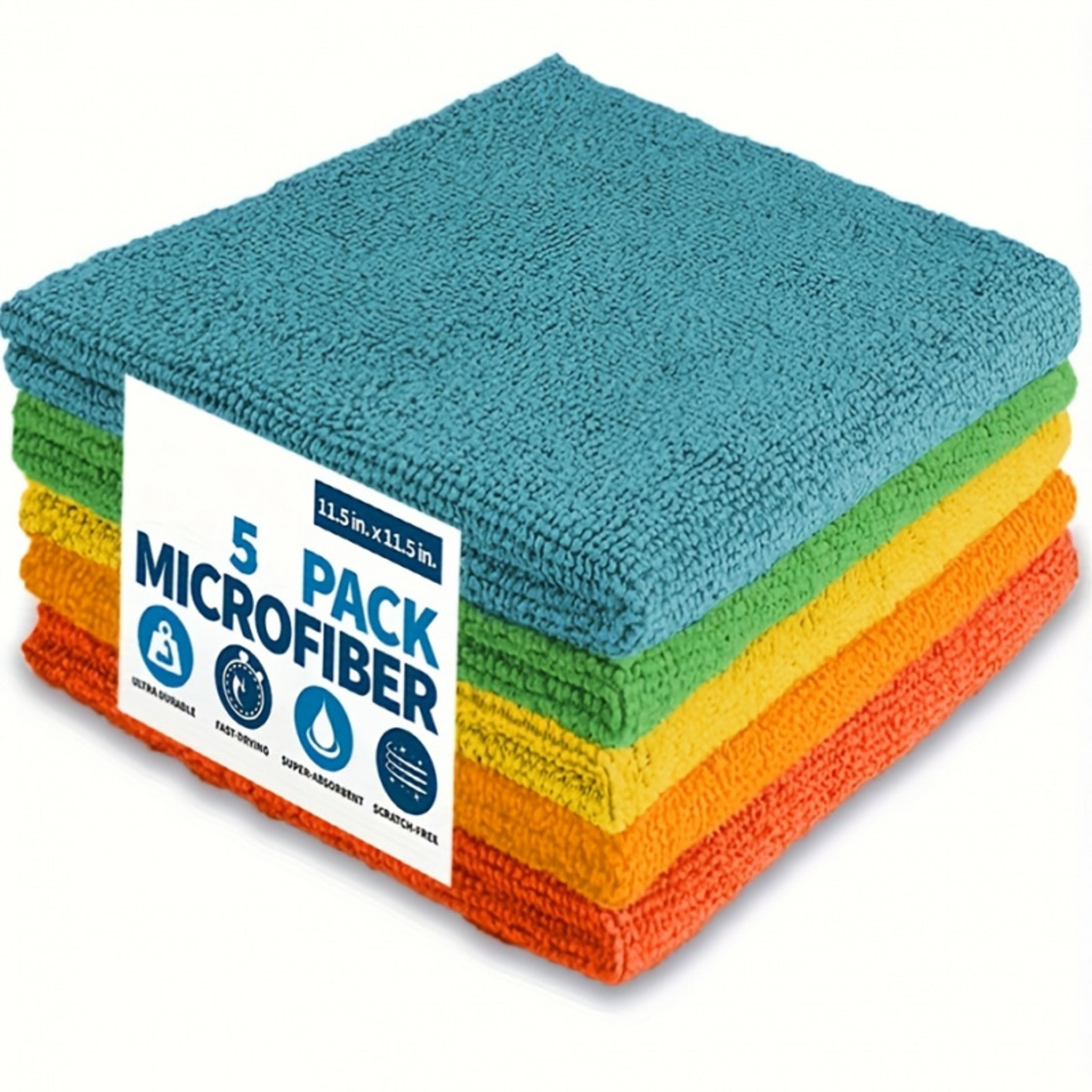 Ultra Absorbent Microfiber Cleaning Cloths For Kitchen Bathroom  Glass Streak Free Multi Surface Cl 1