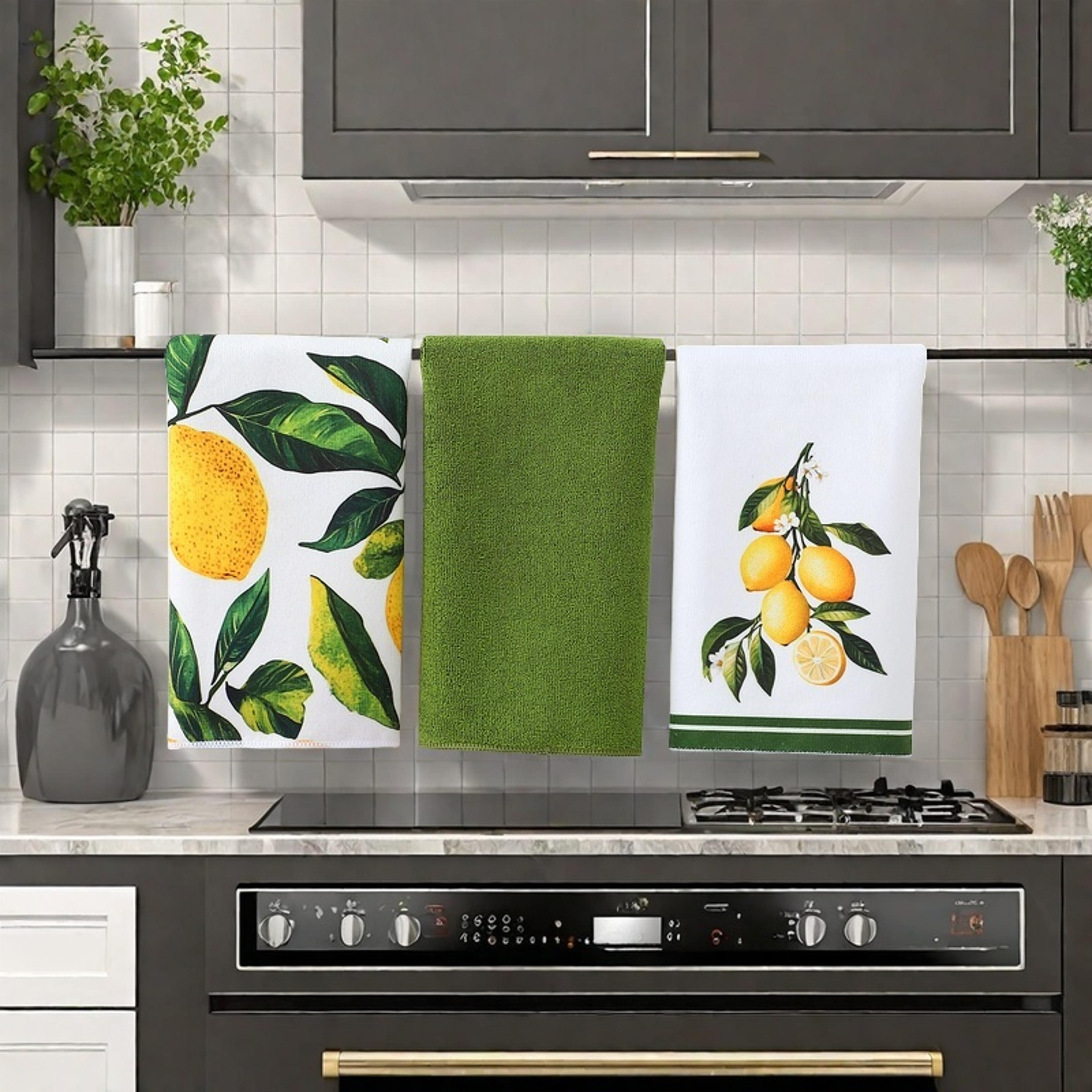 Lemon Kitchen Towel Absorbent Quick Dry Dish Cloth Decorative Tea Towel For Kitchen Cleaning  Decor 2