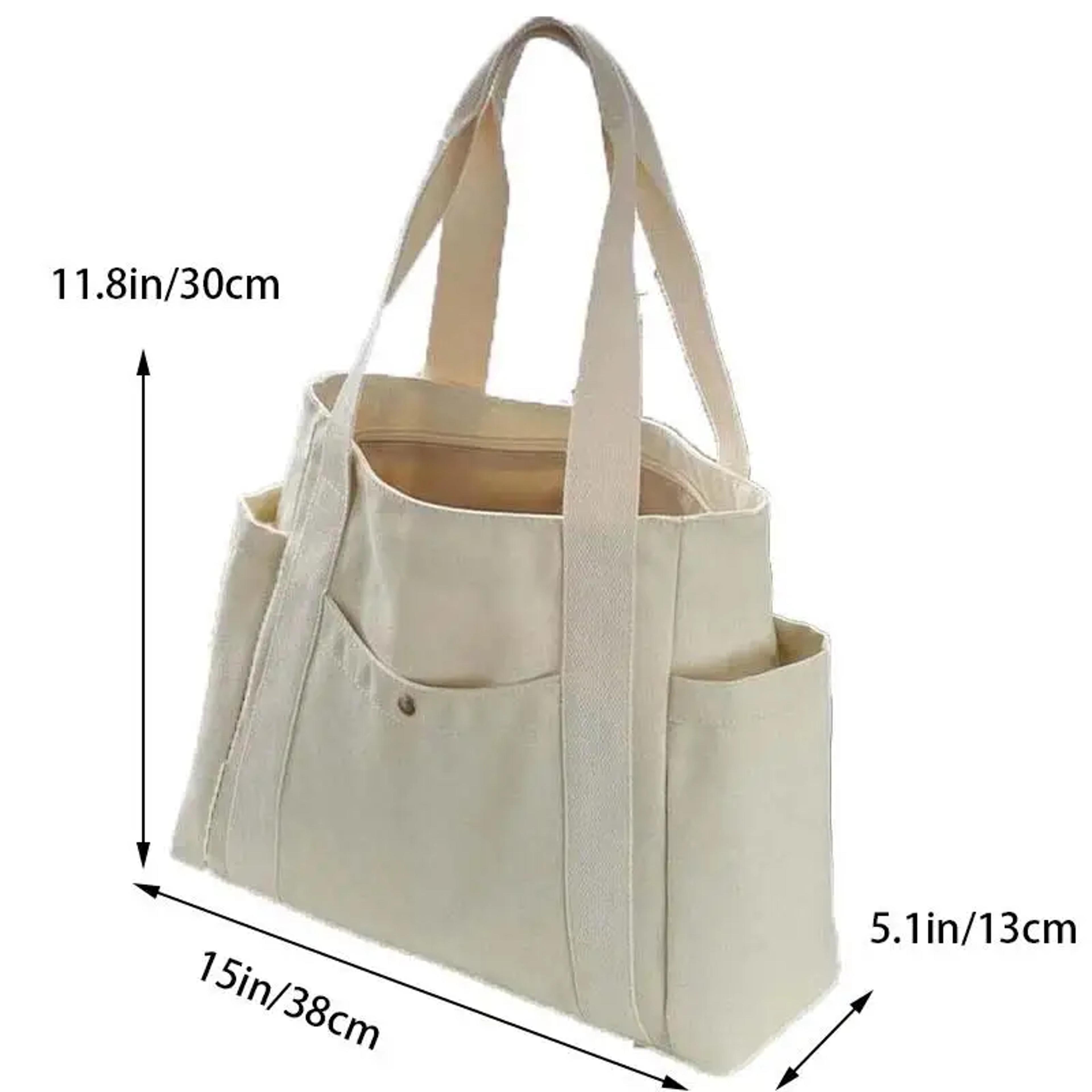 Large Capacity Canvas Tote Bag For Work School  Everyday Commuting 3