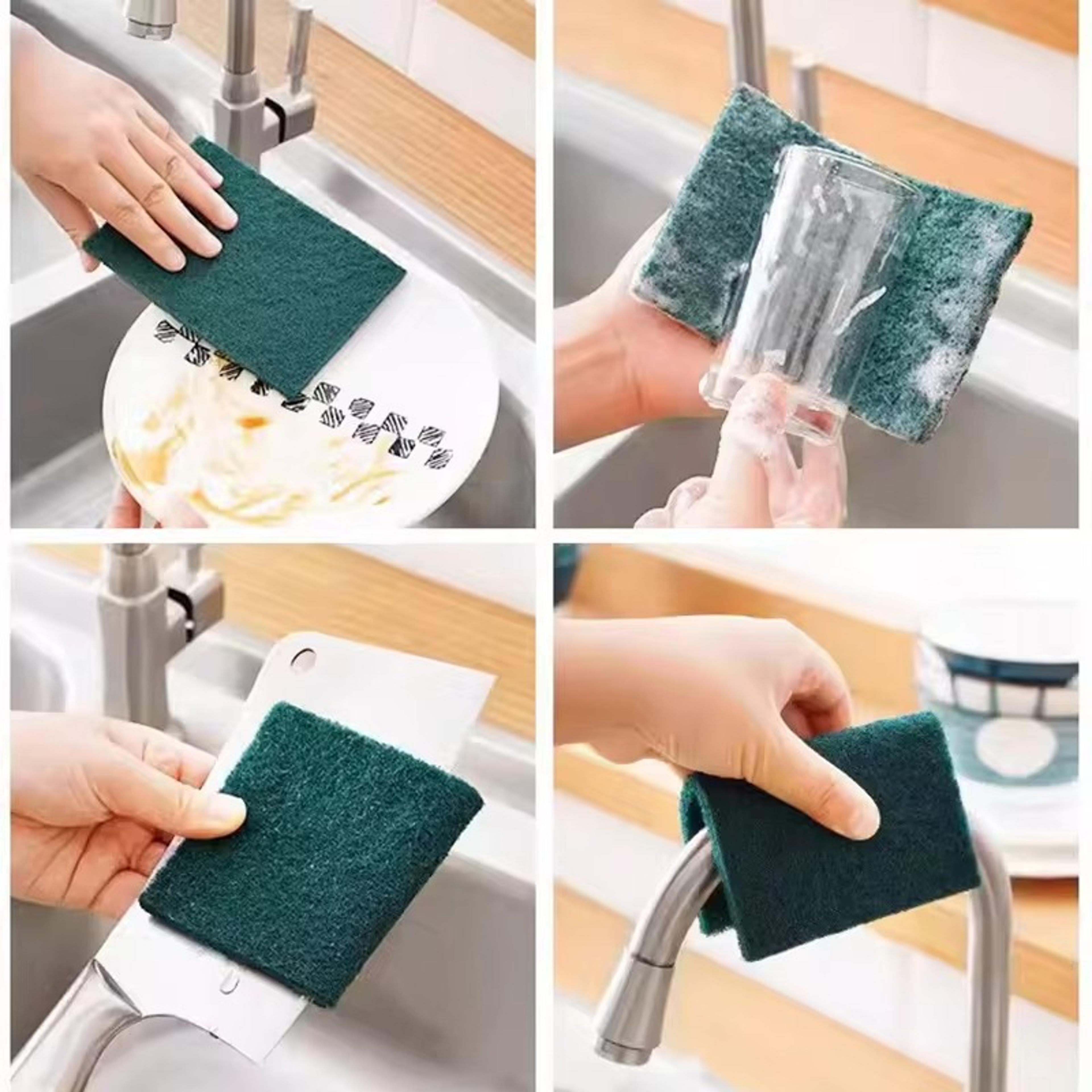 Reusable Scrub Pads Non Scratch Kitchen Cleaning Pads For Dishes Pots And Pans 4