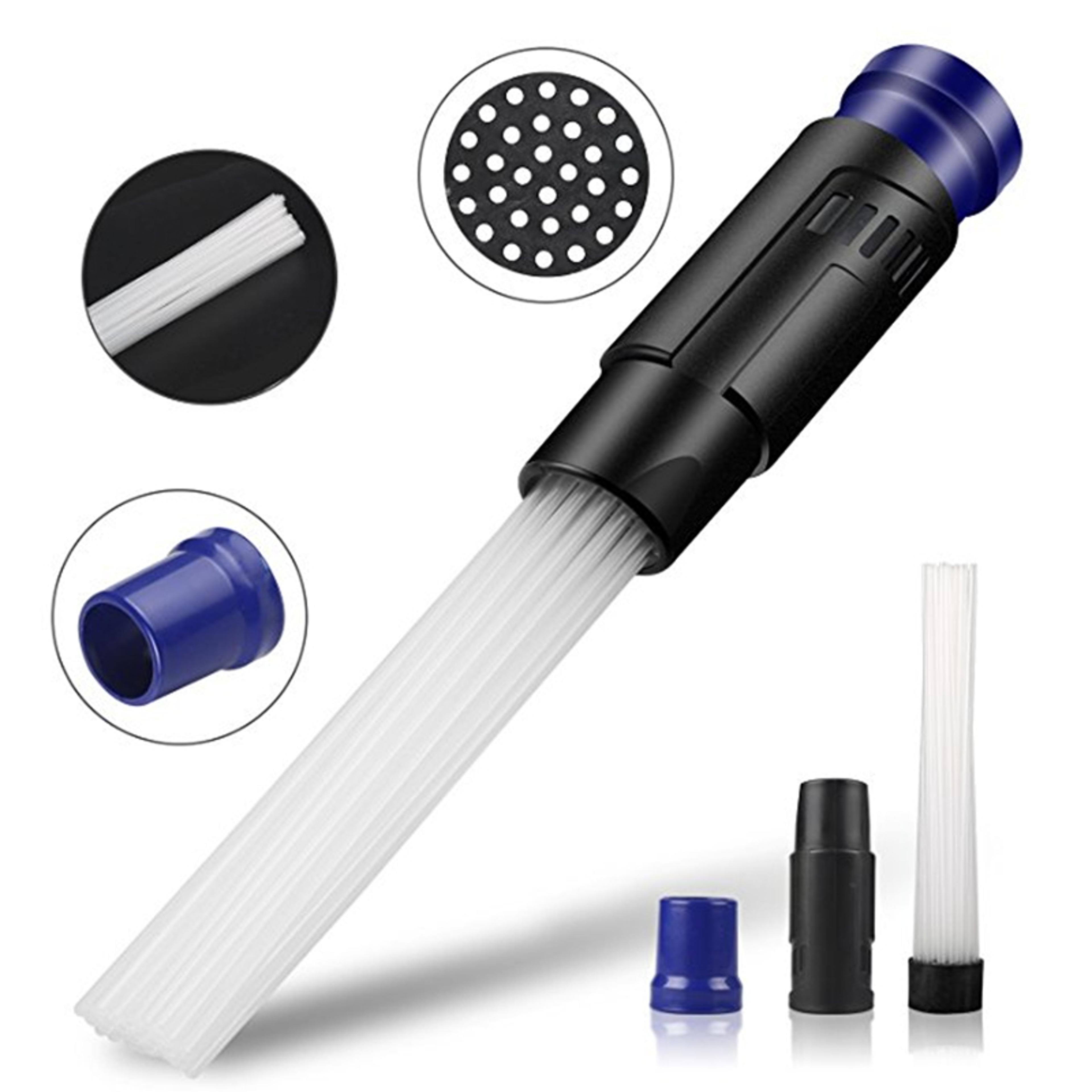 flexible vacuum cleaner attachment multi-tube dust cleaning brush for keyboards, cars & tight spaces
