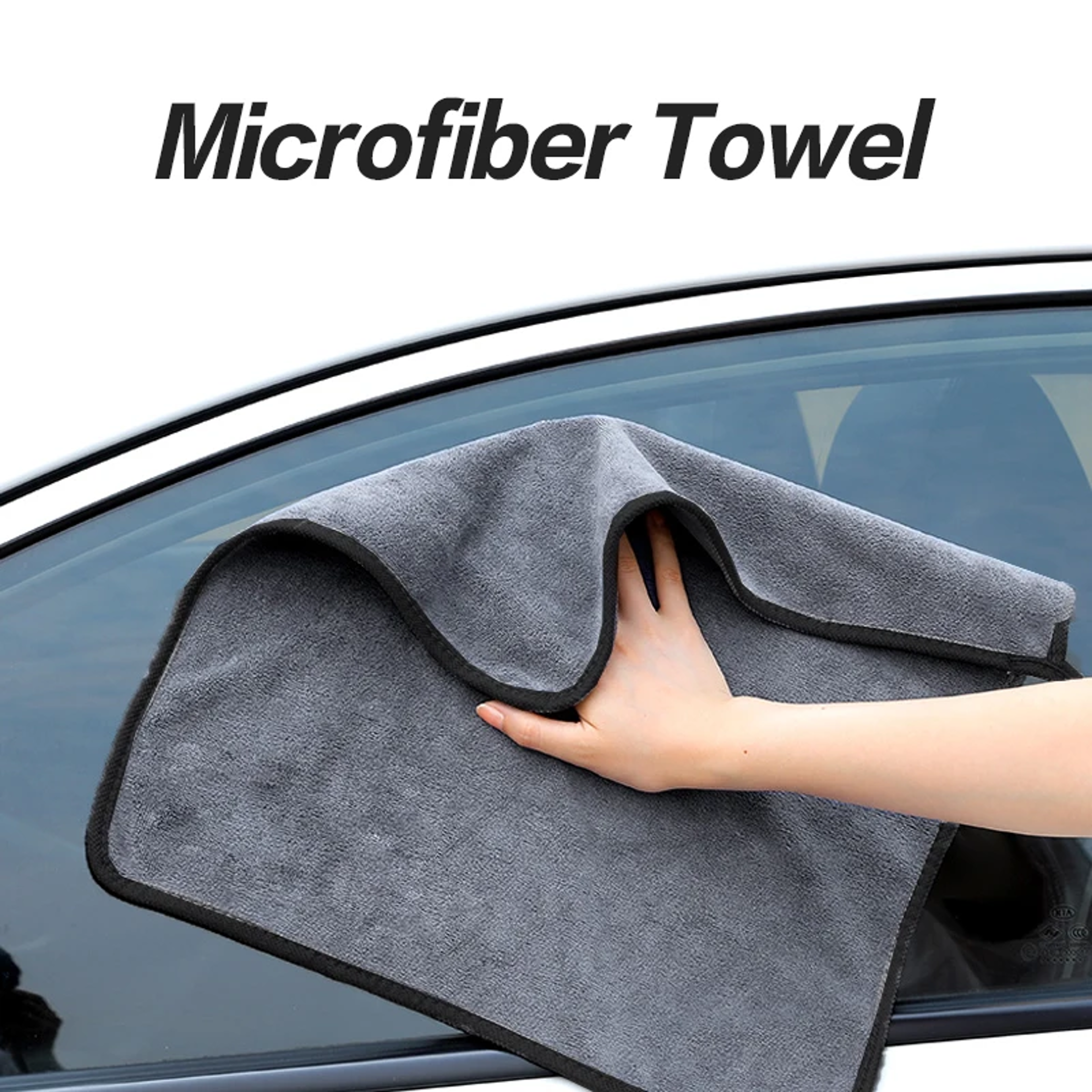 ultra soft microfiber car cleaning towel for car wash, glass & auto detailing