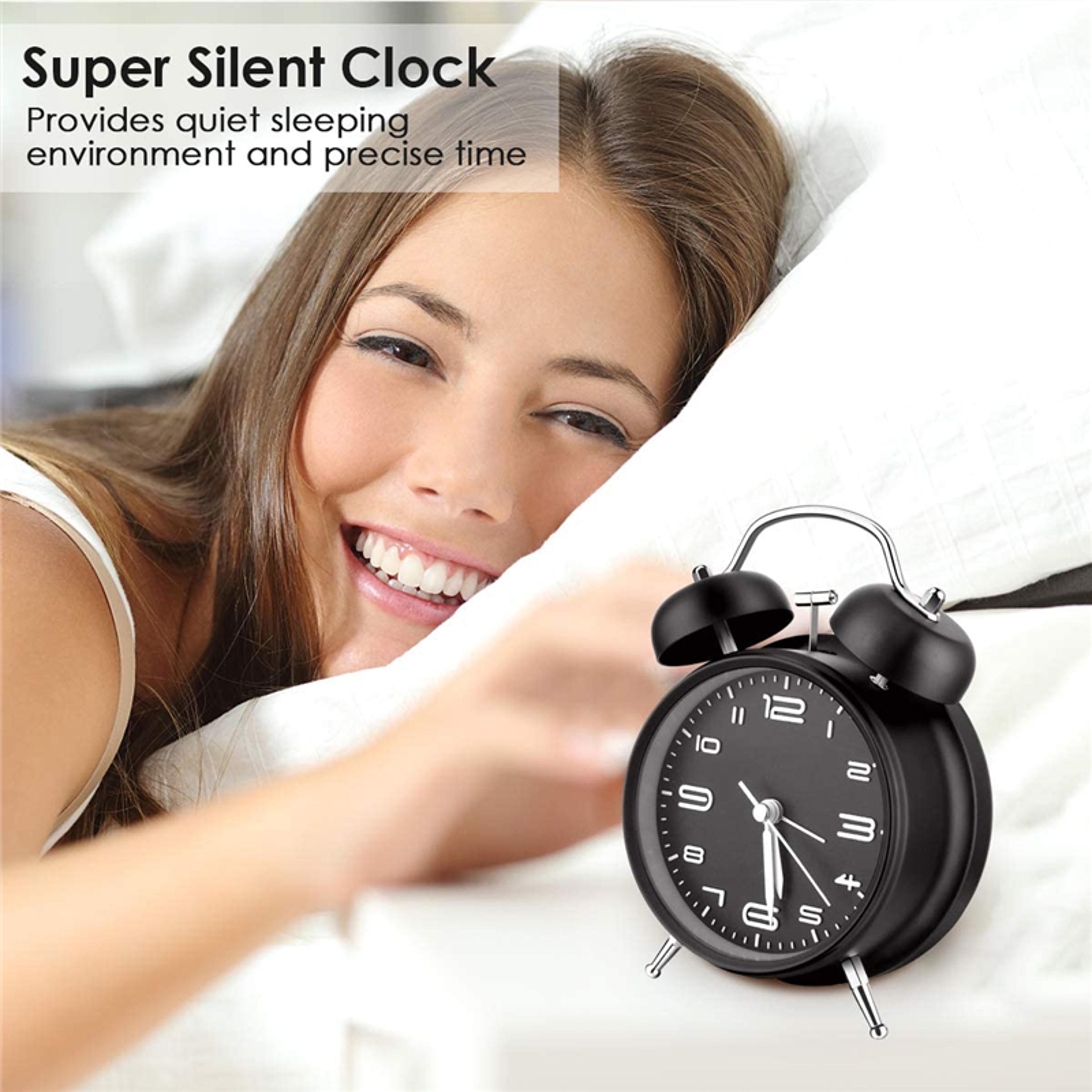 Twin Bell Alarm Clock With Loud Alarm Backlight  Metal Frame For Bedroom Office  Bedside 4