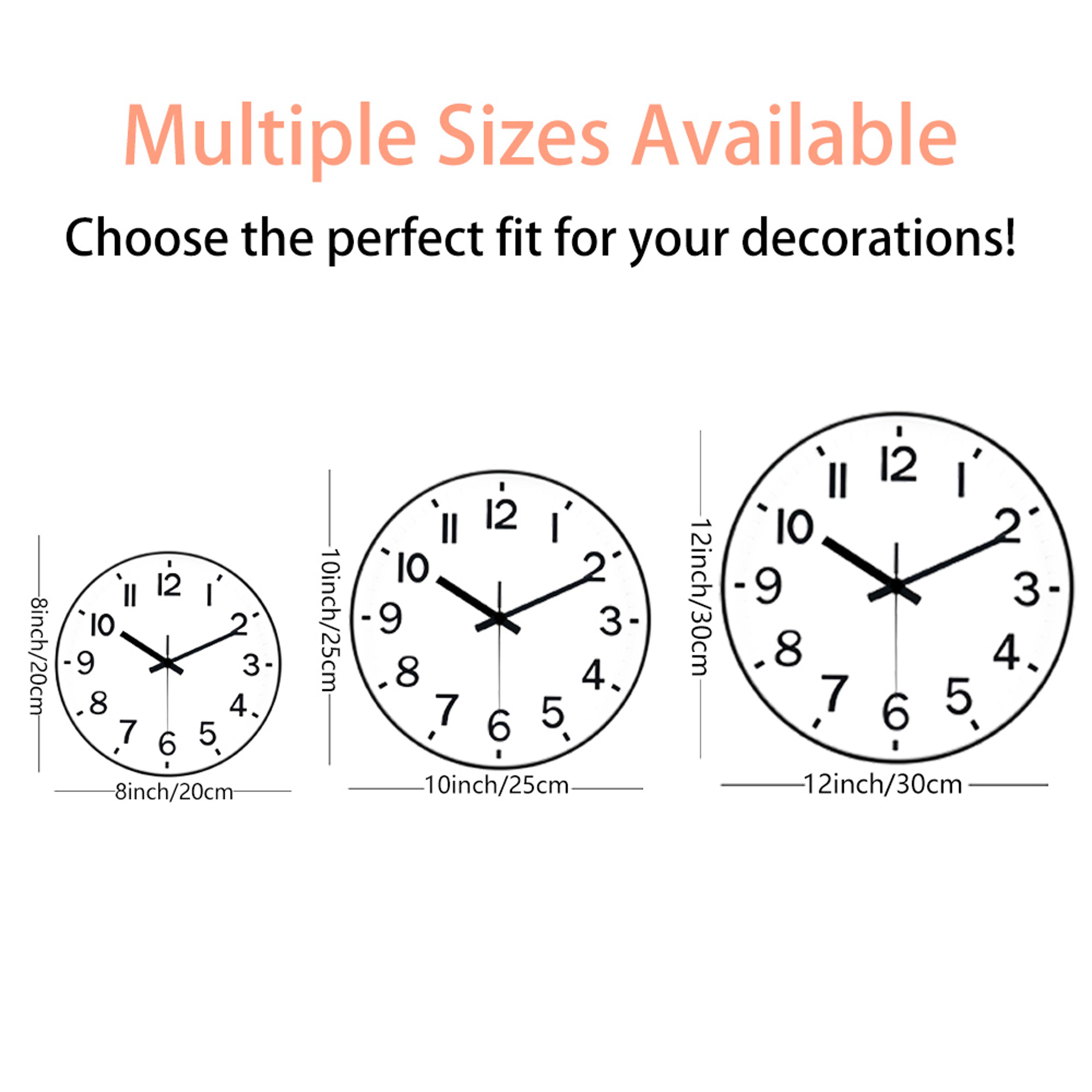 Kids Learning Clock Silent Analog Teaching Wall Clock For Classroom  Bedroom  Inch 4