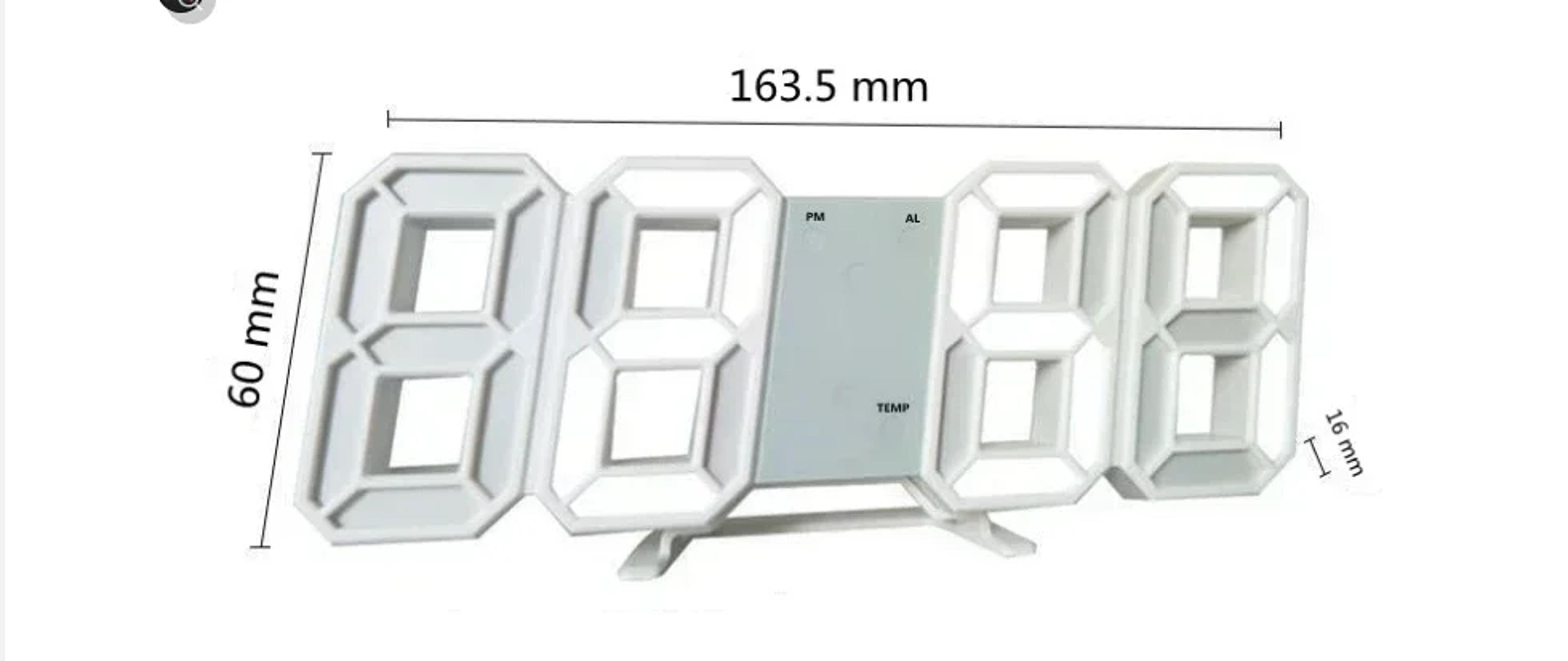 Modern LED Digital Wall Clock With Alarm  Desk Stand For Bedroom Living Room  Office 5