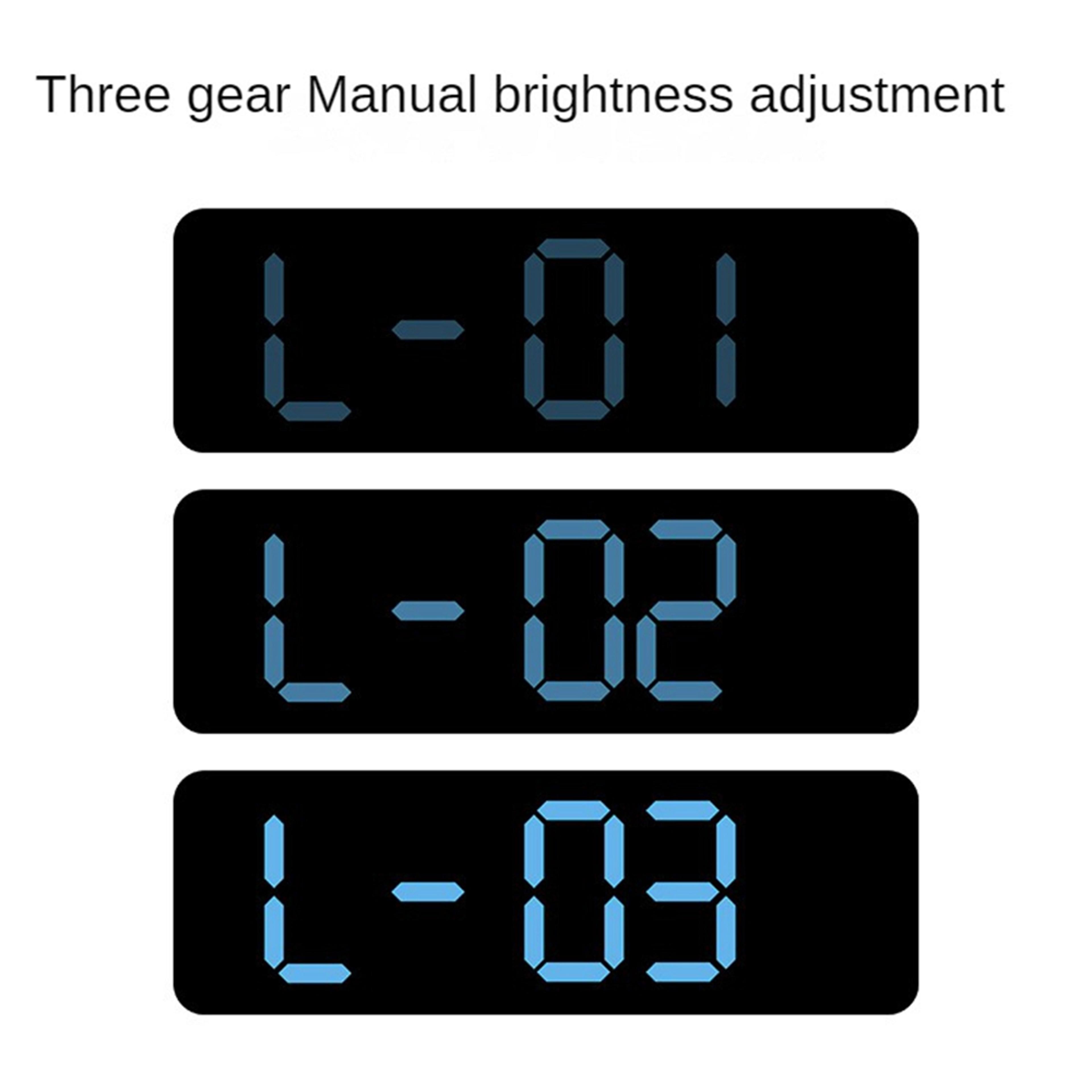 Large LED Digital Wall Clock With Temperature  Humidity Display Alarm Adjustable Brightness 3