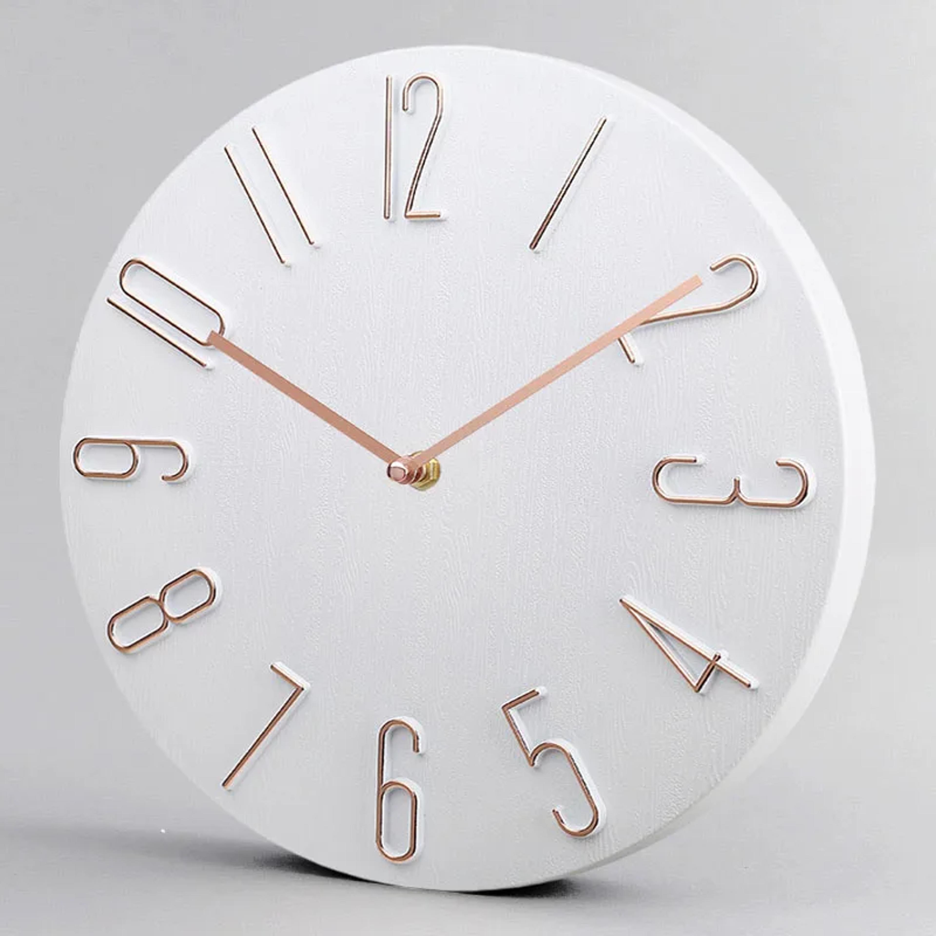 Silent Wall Clock Battery Operated Minimalist Modern Home Decor Clock 3