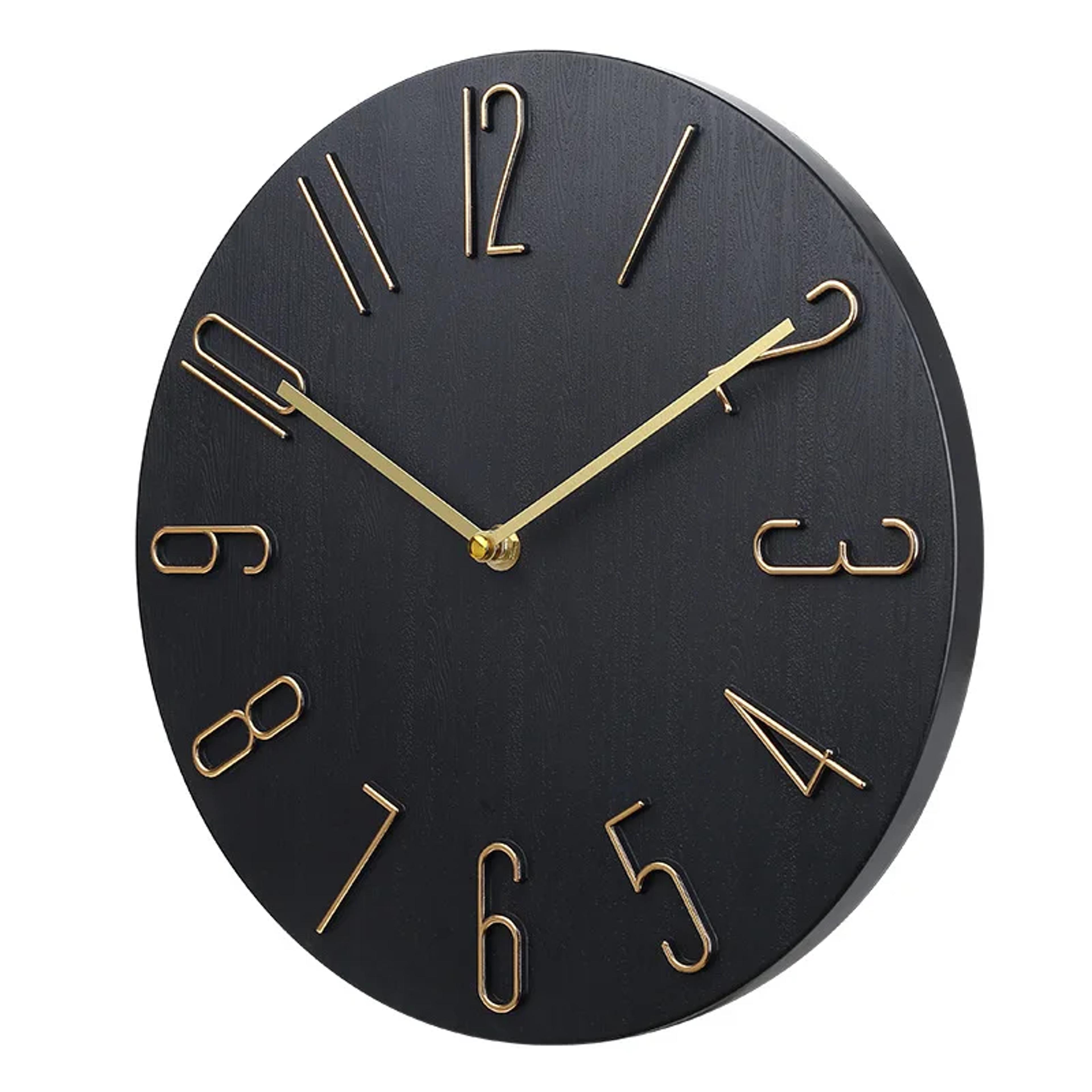 Silent Wall Clock Battery Operated Minimalist Modern Home Decor Clock 17