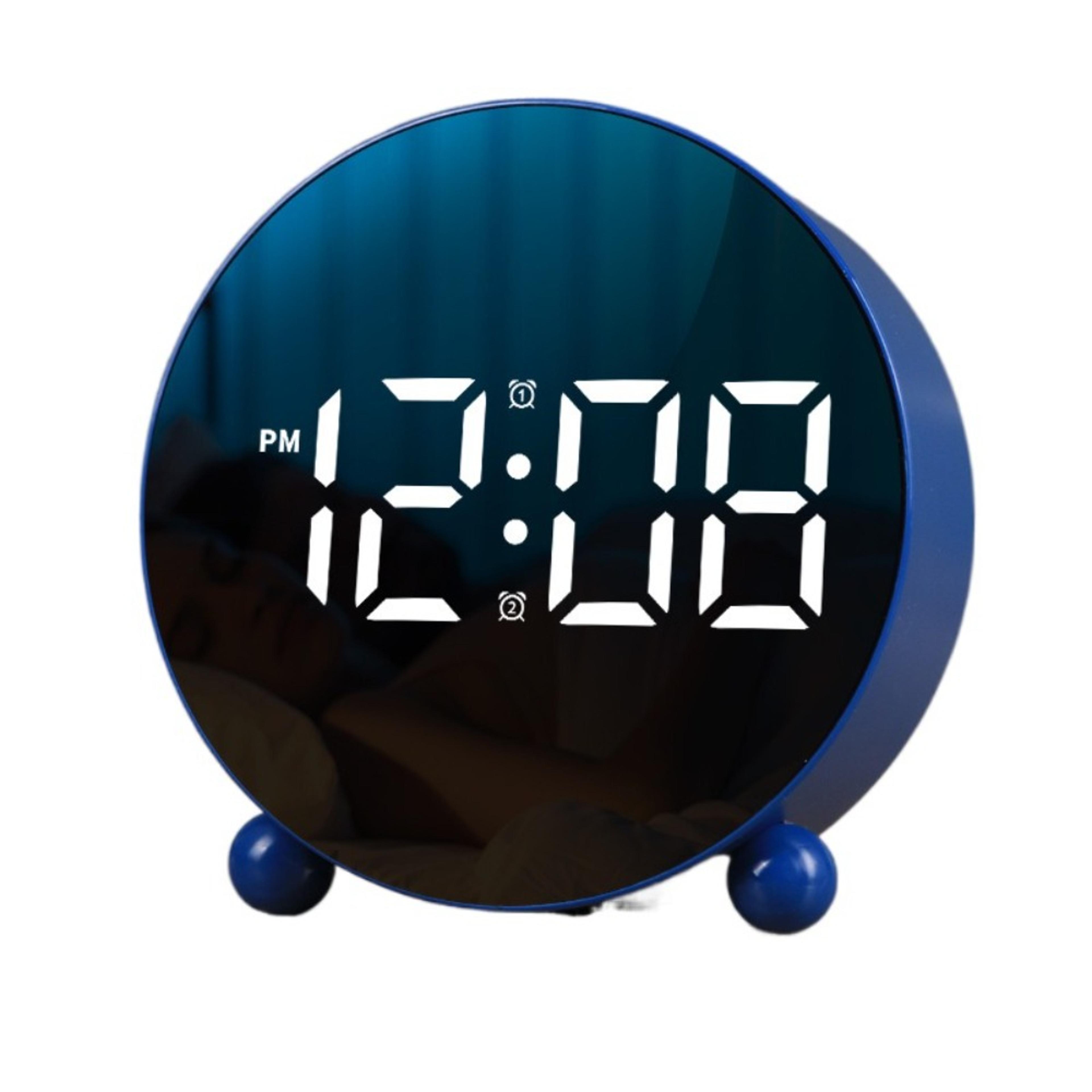 Large Display LED Alarm Clock With Adjustable Brightness Silent Smart Digital Bedside Travel Clock 5