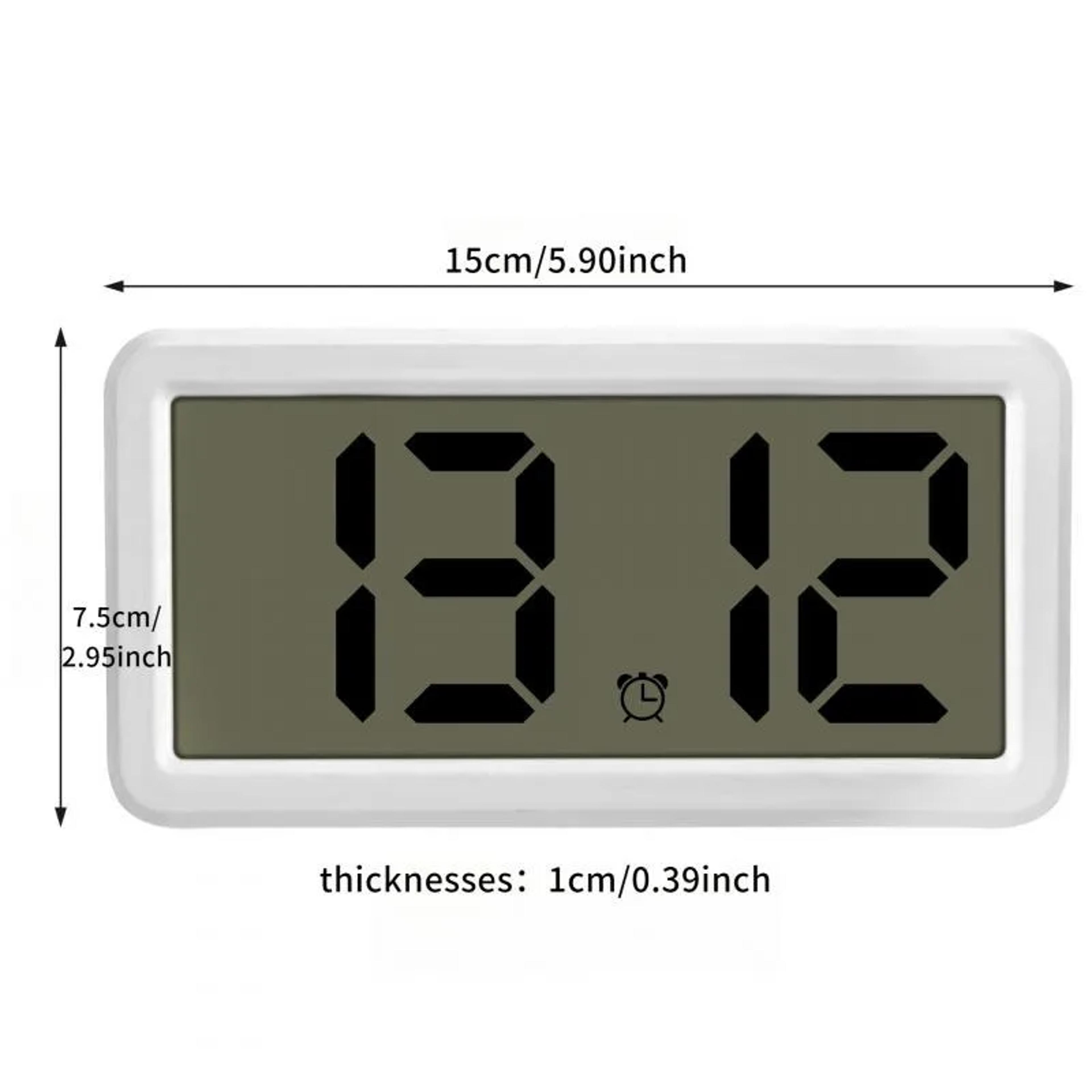 Battery Powered Digital Alarm Clock With LCD Time  Date Display Snooze Desk  Wall Clock 5