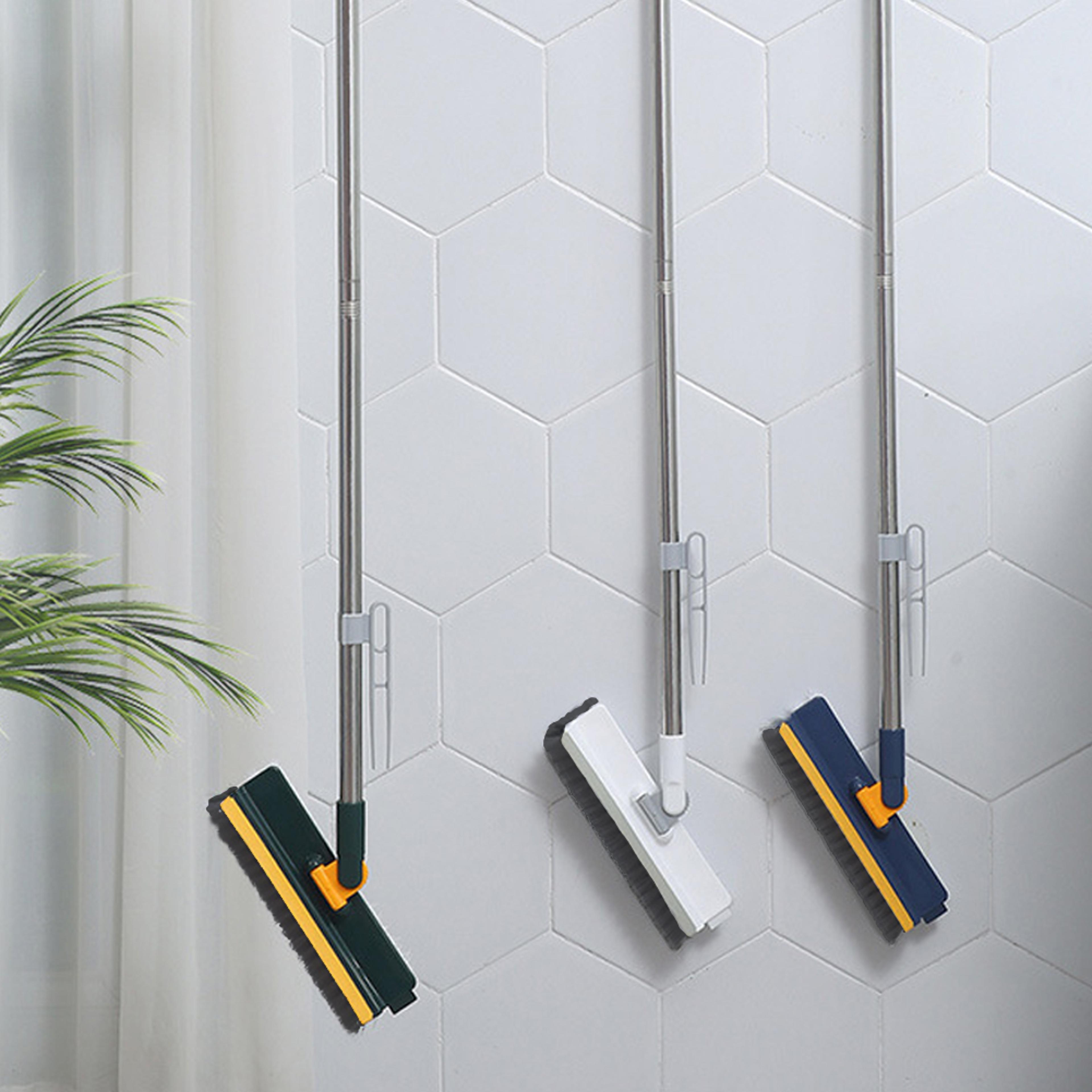 Floor Scrub Brush With Rotating Long Handle For Tile Grout  Bathroom Cleaning 1