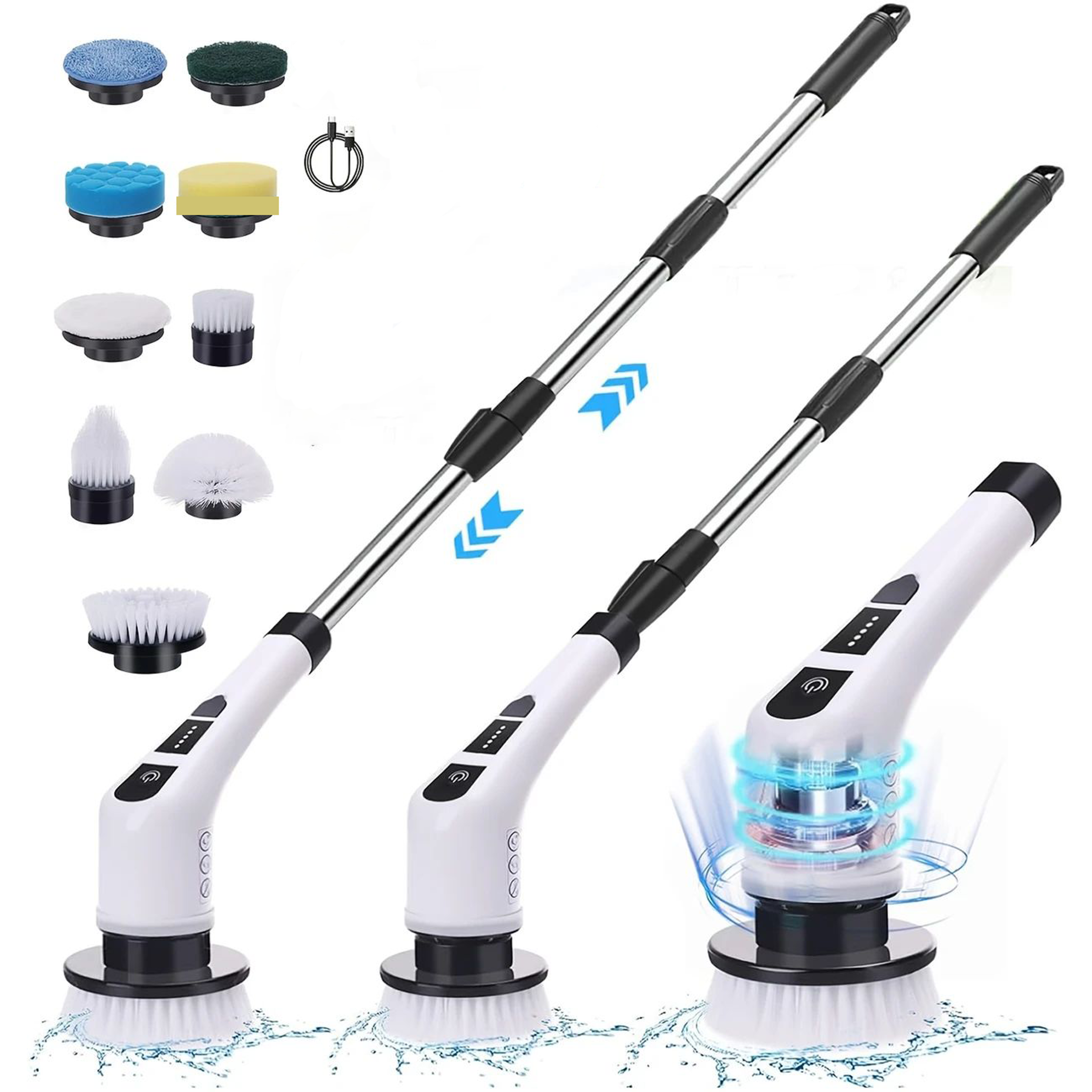 electric cleaning brush cordless spin scrubber for bathroom, floors, glass tile