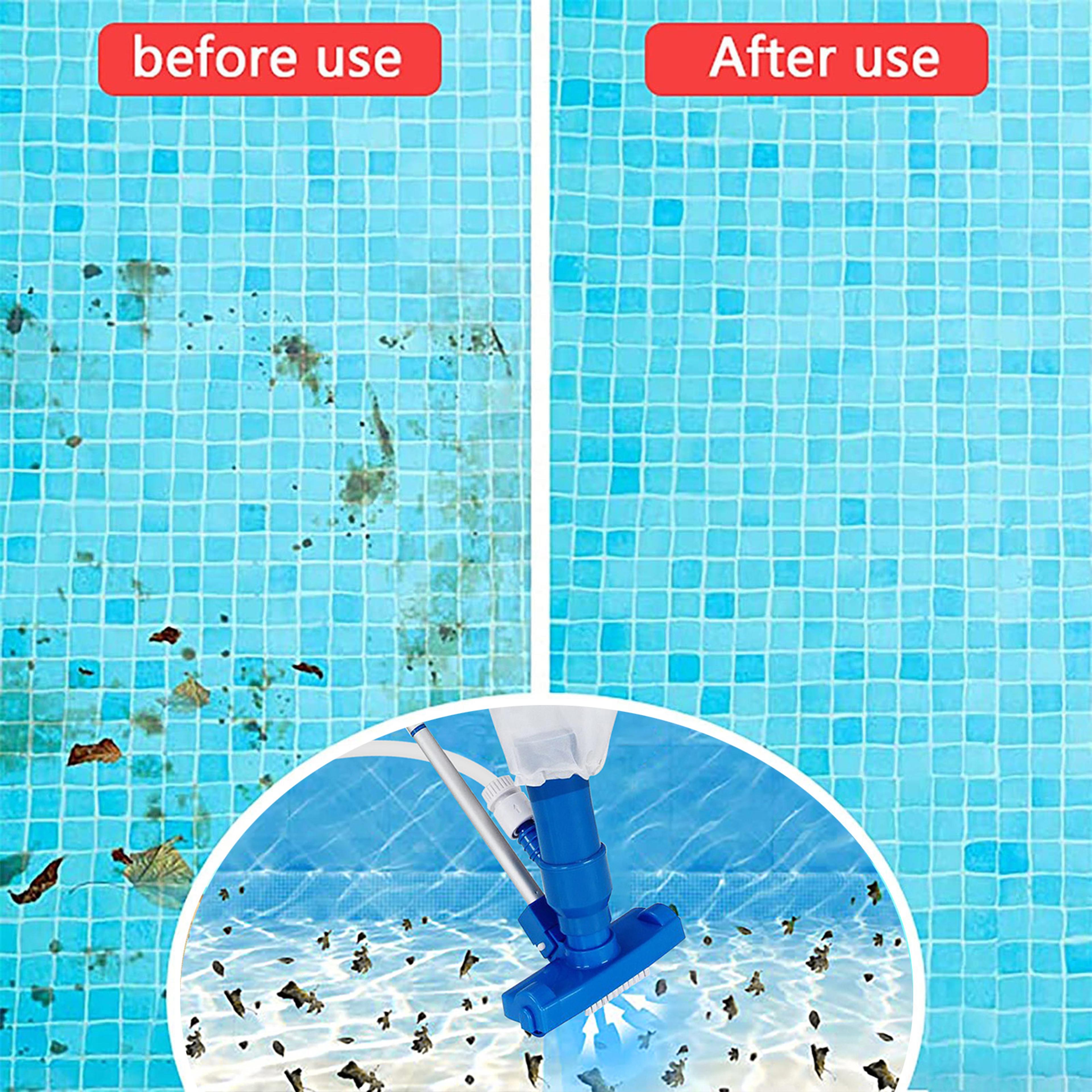 Portable Pool Vacuum Cleaner Jet Kit With Handle For Above Ground Pools Ponds  Fountains 3