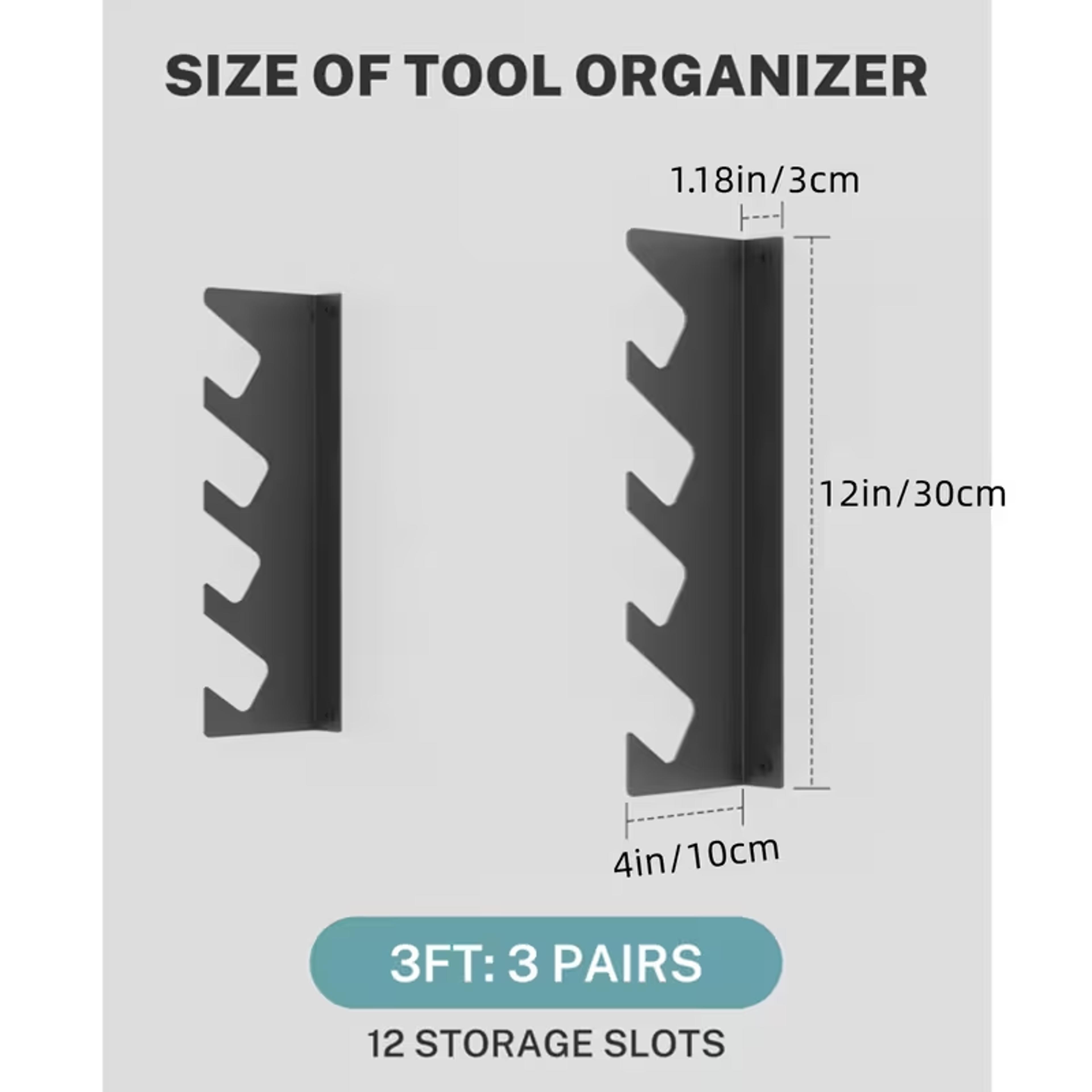 Heavy Duty Garage Tool Rack Wall Mounted Organizer For Shovels Rakes  Garden Tool Storage 1