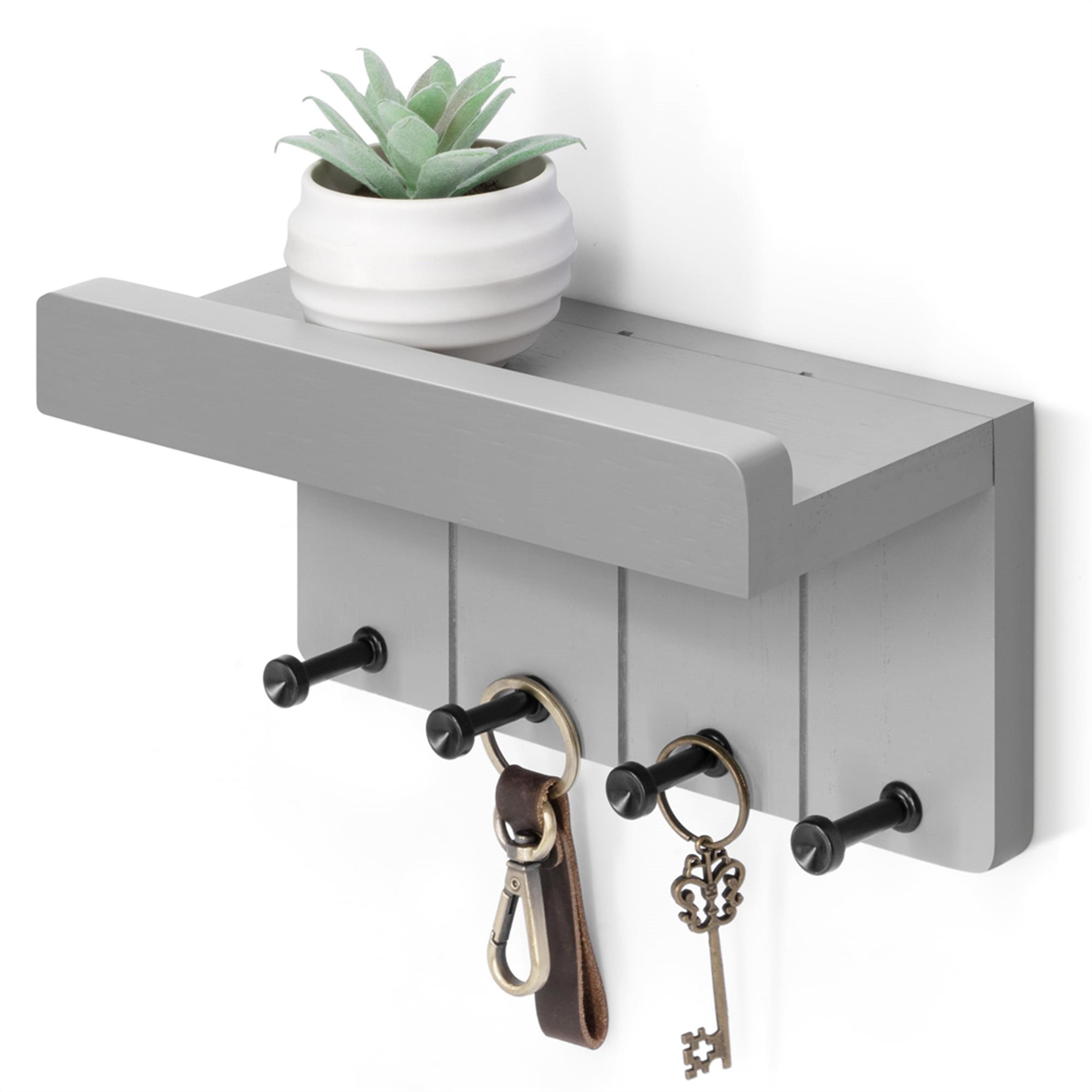 Rustic Key Holder For Wall With Shelf And Mail Organizer For Entryway Decor 4