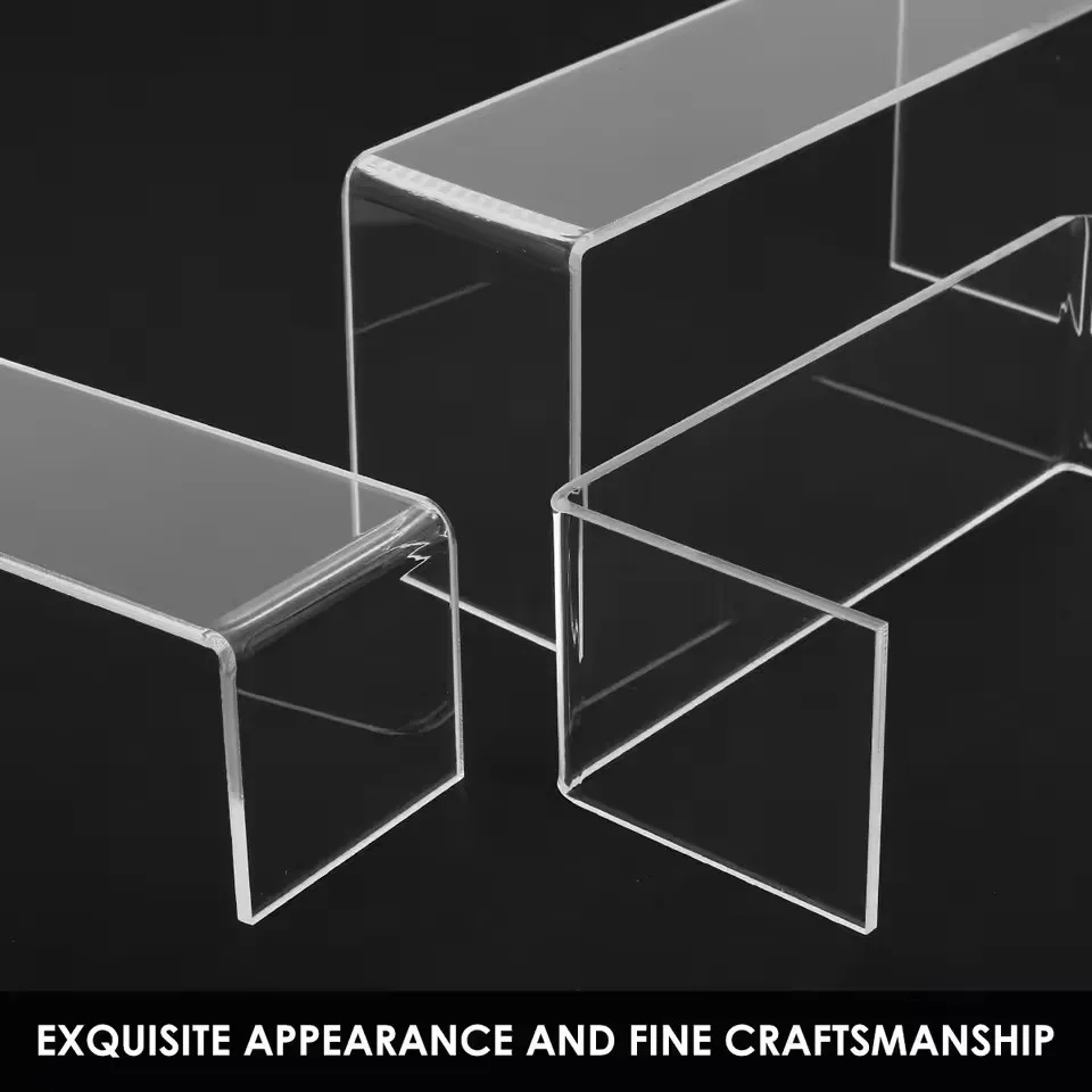 Clear Acrylic Display Stand U Shaped Display Shelf For Jewelry Cupcakes Cosmetics  Collectibles 2