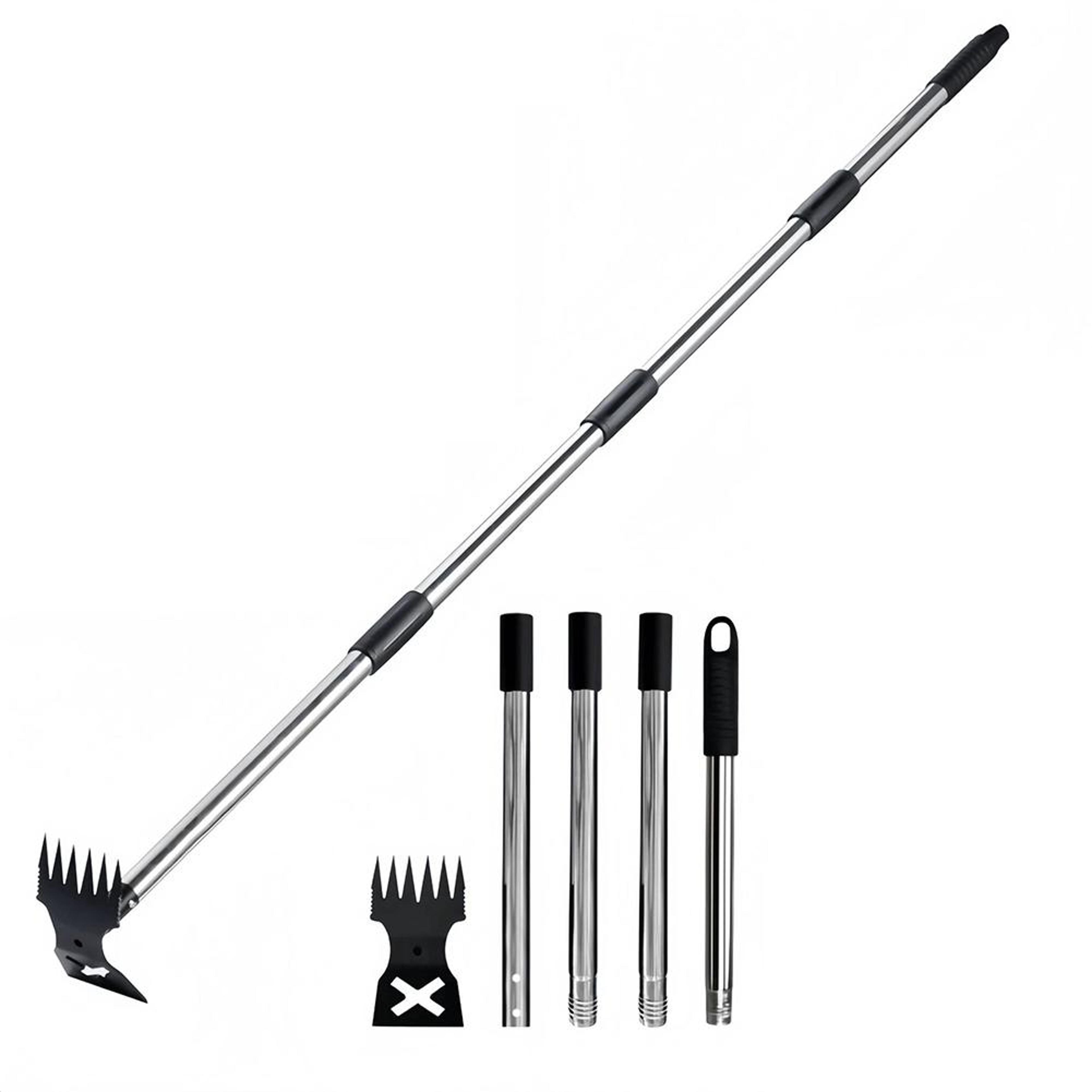 Weed Puller Tool With Long Handle Garden Hoe And Weed Rake 6