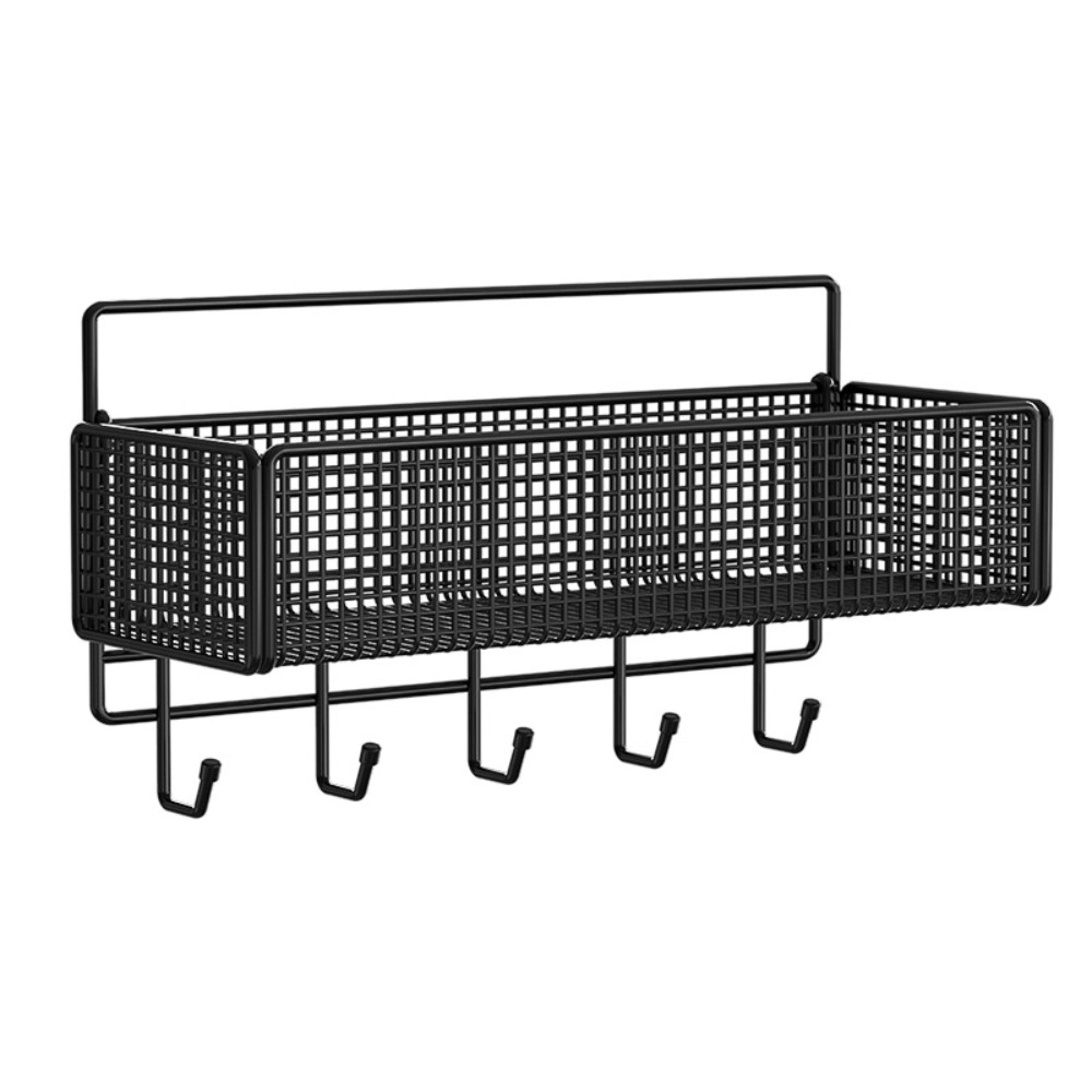 No Drill Bedside Storage Basket Wall Mounted Bunk Bed Organizer For Dorm Rooms 0