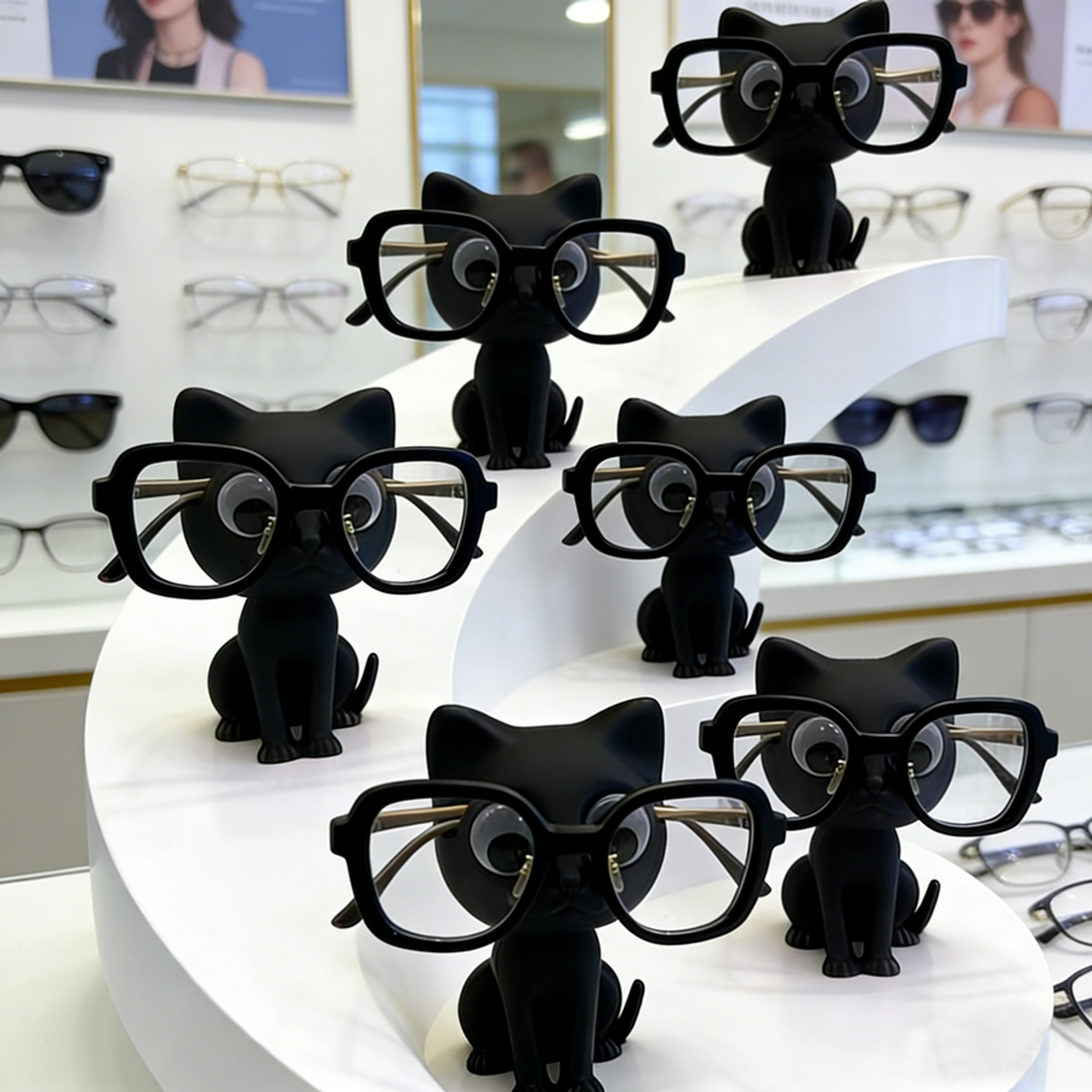 Printed Cat Eyeglass Holder Cute Glasses Stand And Cat Lover Gift 3
